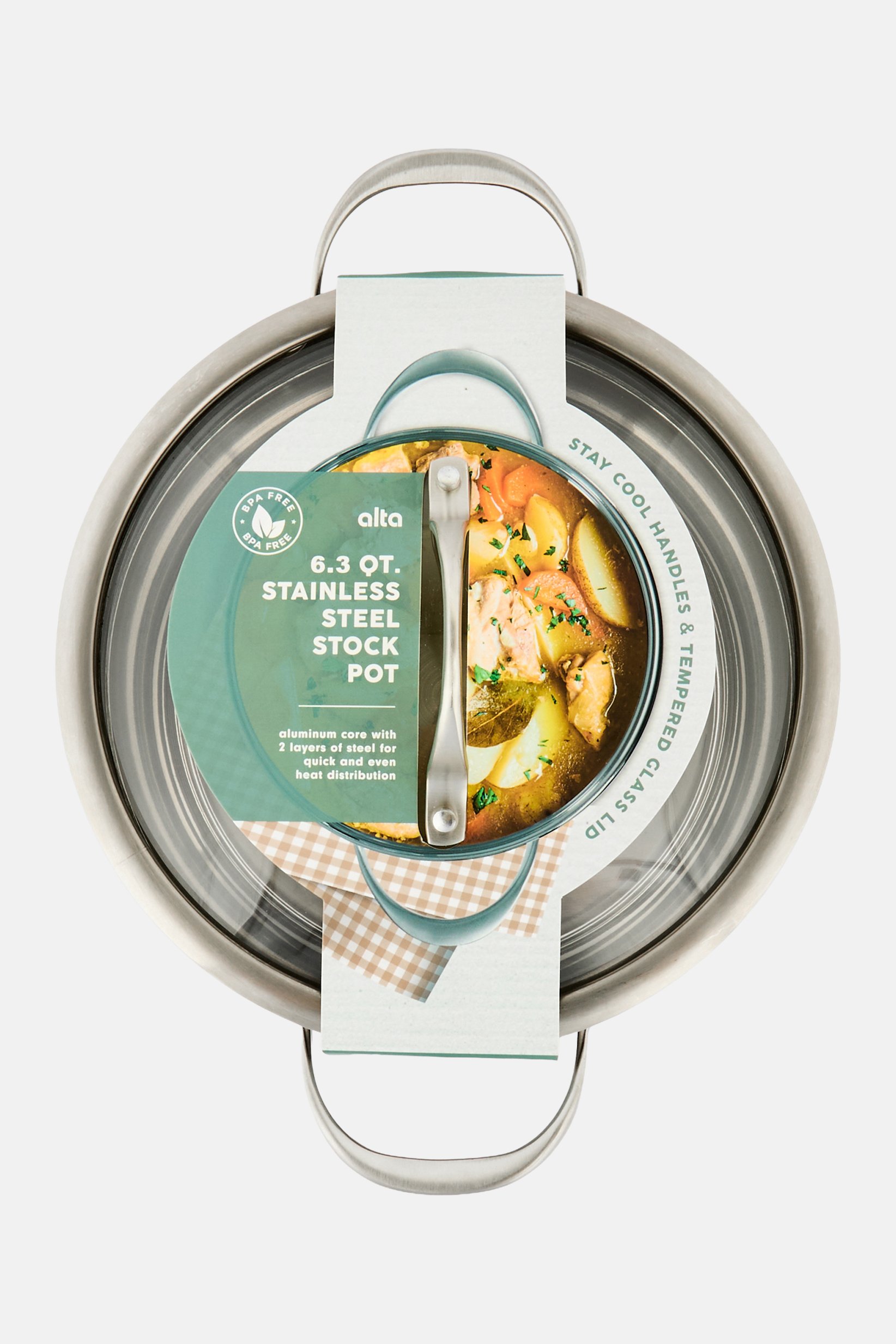 Stainless Steel Stock Pot, Silver