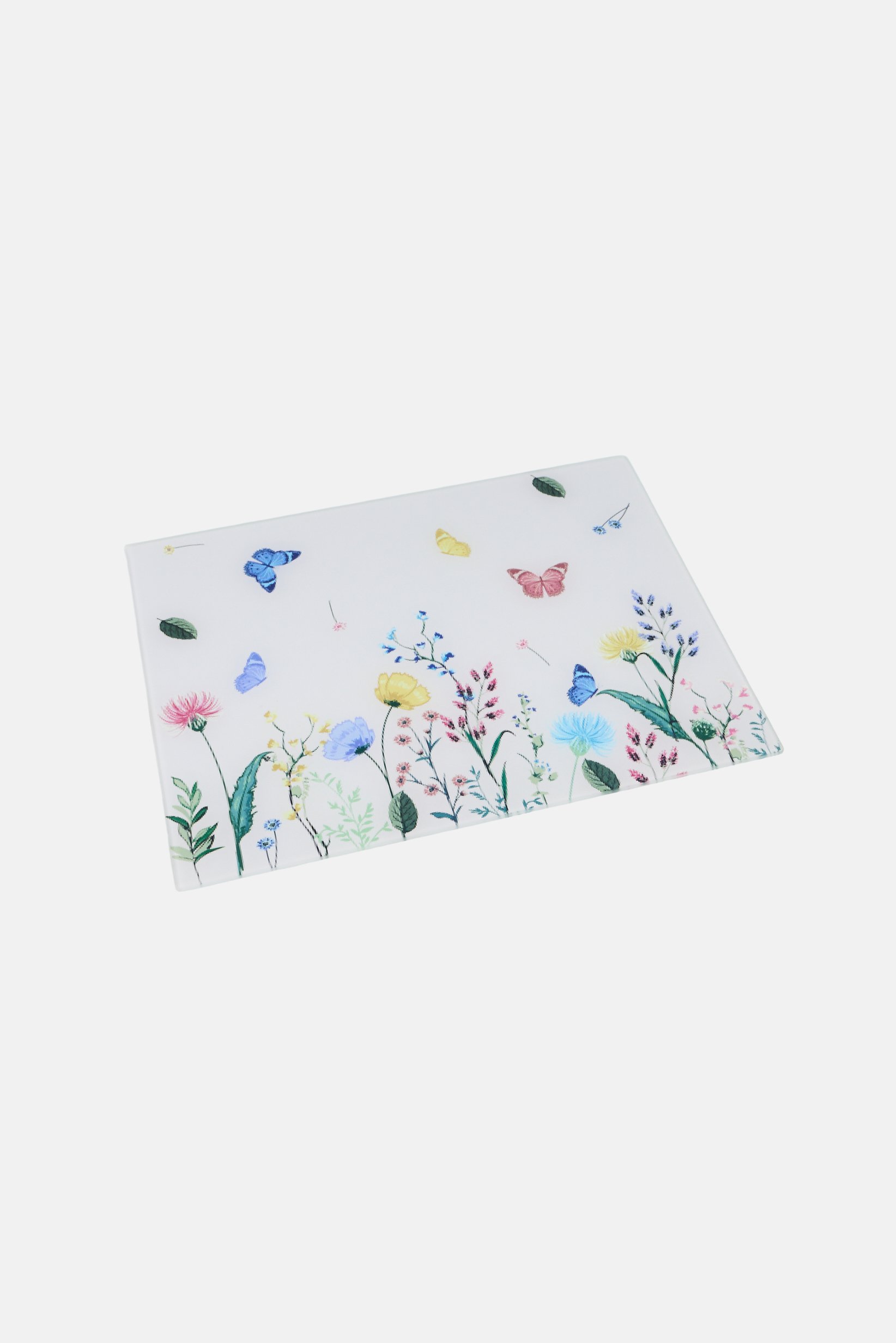 Floral Glass Cutting Board, Multicolor