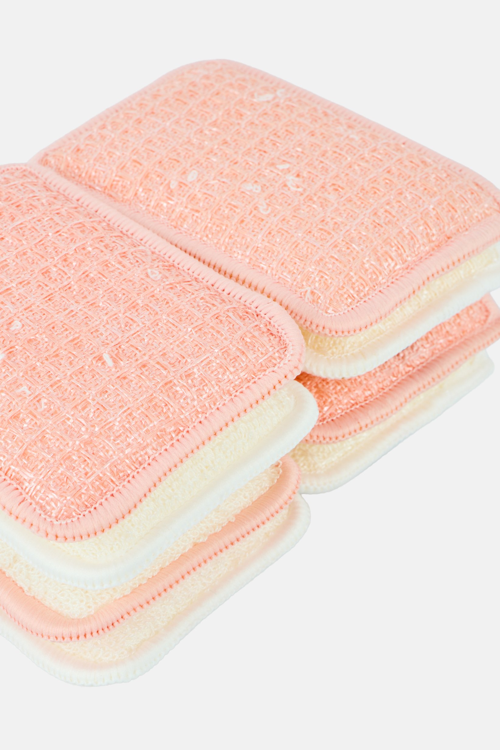8 Pcs Dual Sided Bamboo Fiber Spongers, Multicolor
