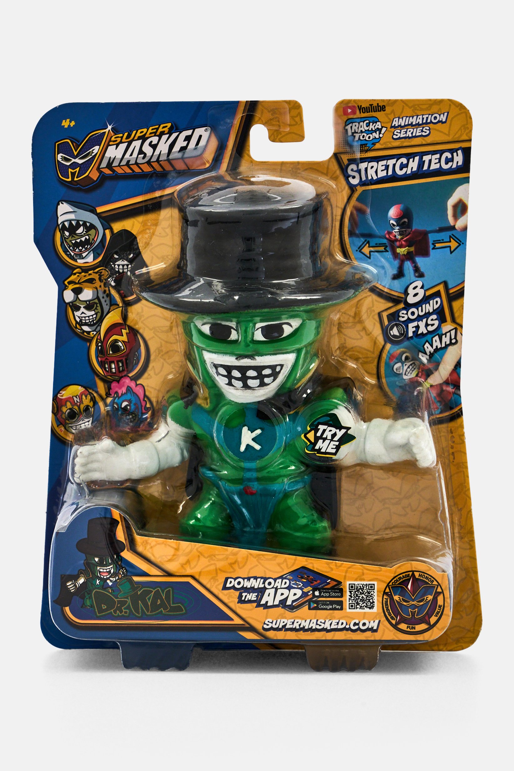 Super Masked Dr Kal Stretch Tech Figure, Multicolor