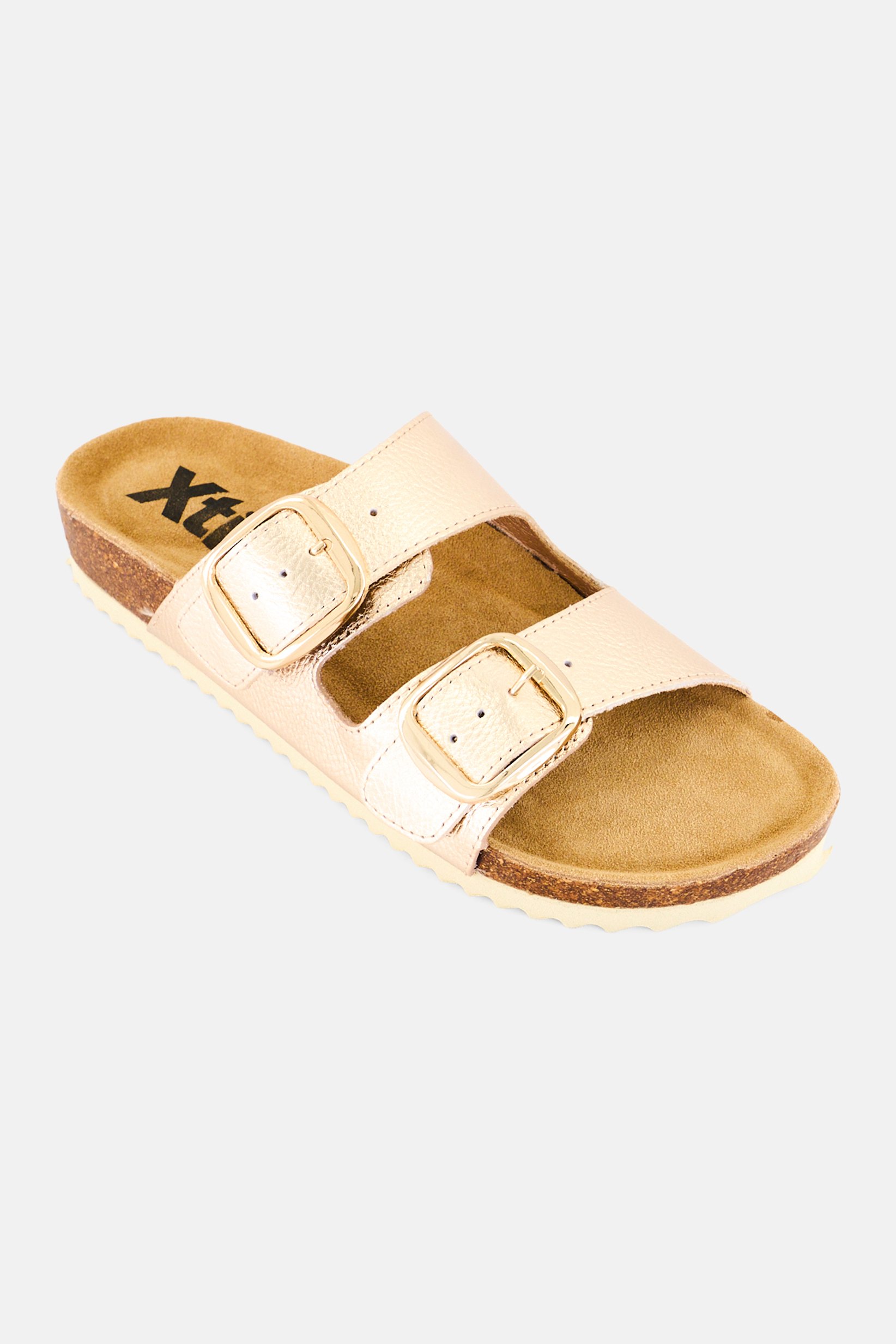 Women Slip On Sandals, Bronze