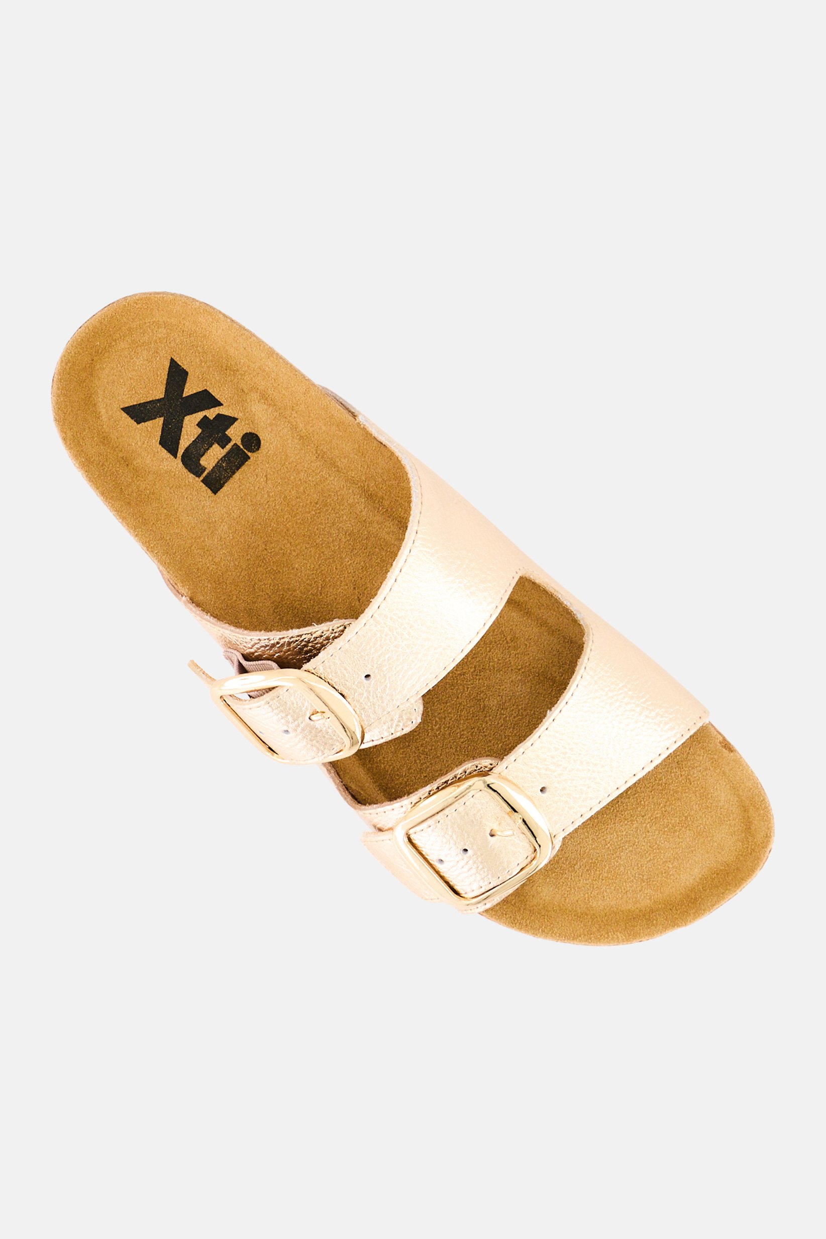 Women Slip On Sandals, Bronze