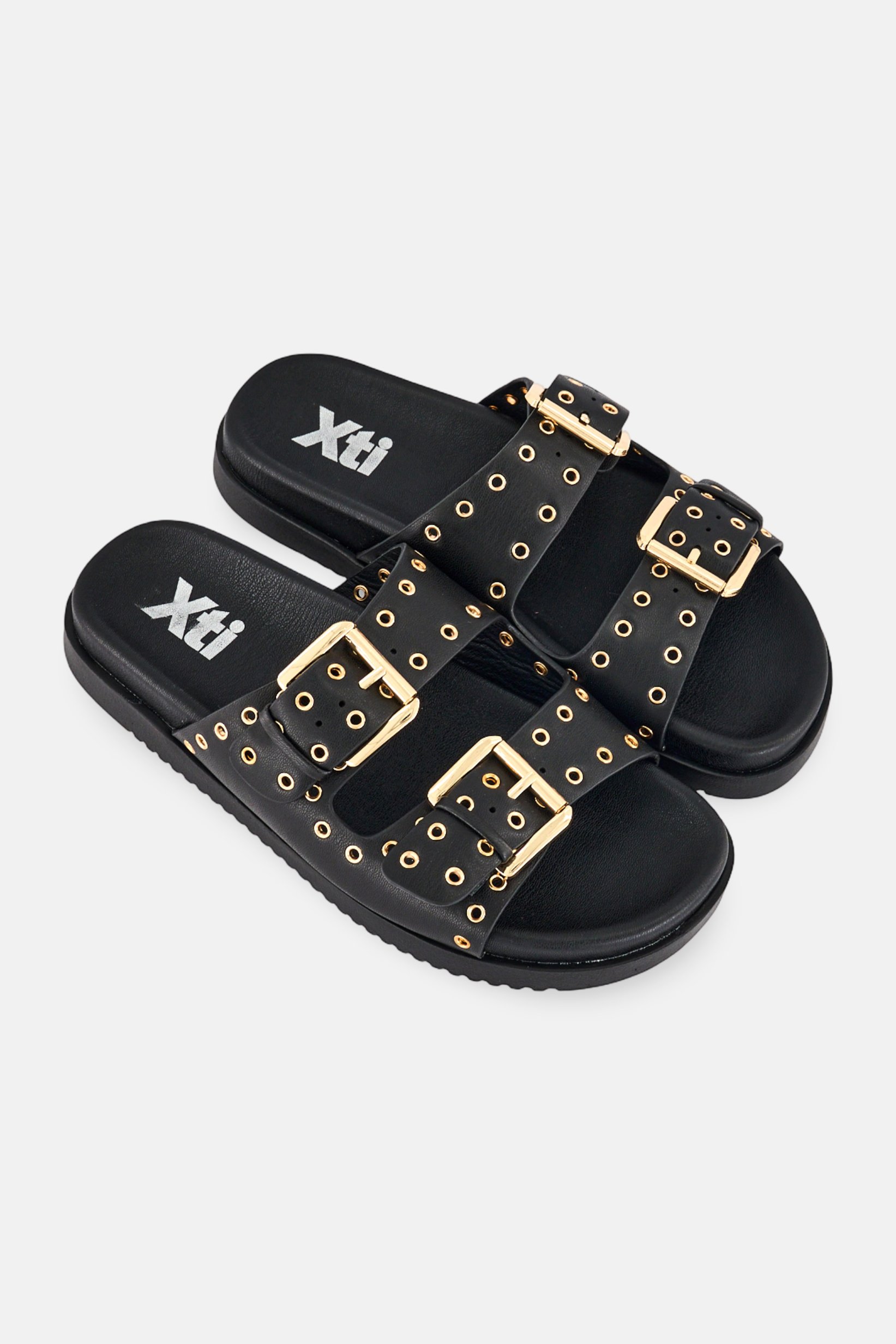 Women Slip On Sandals, Black