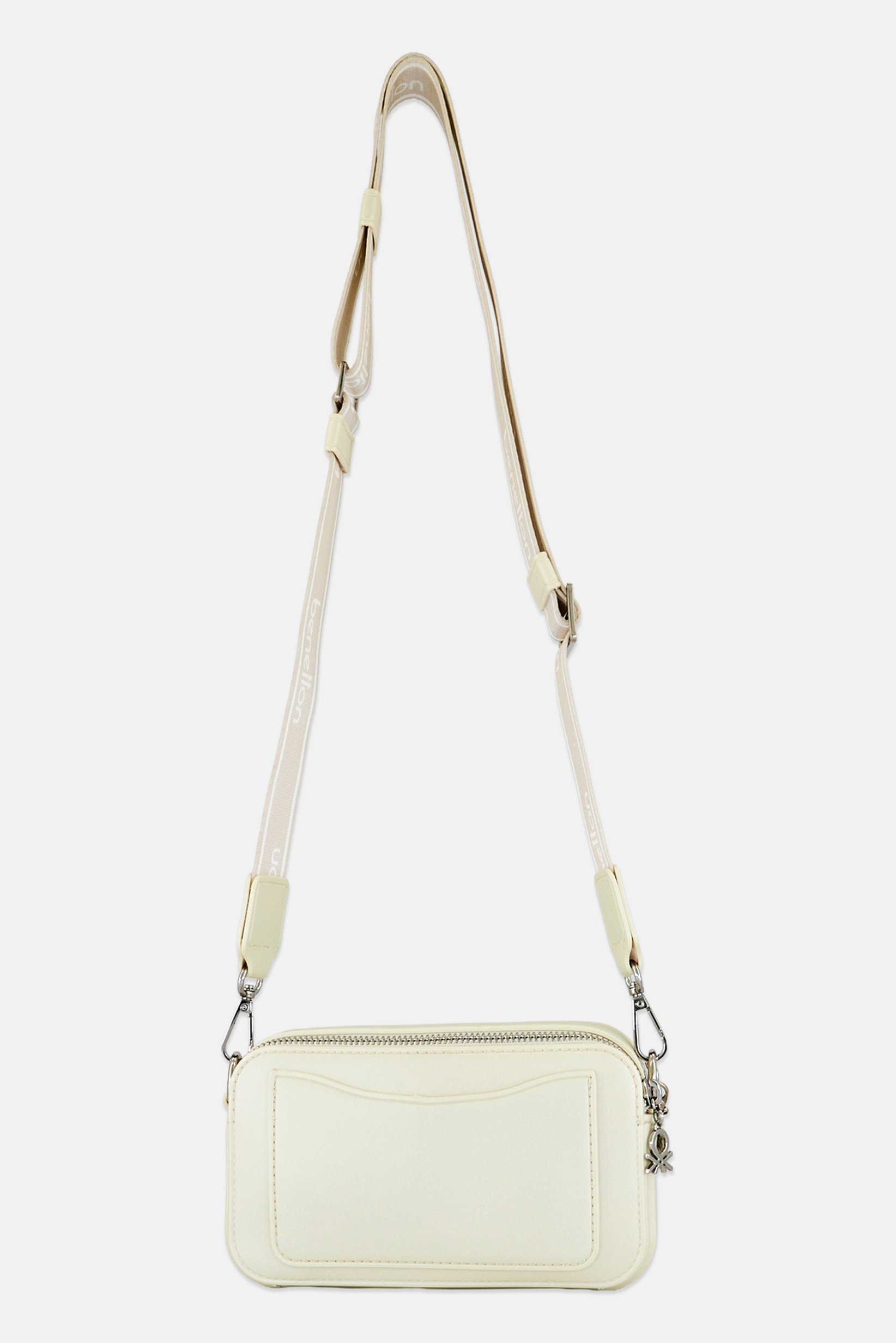 Women Brand Logo Cross Body Bag With Airpods Pouch Case, Ivory