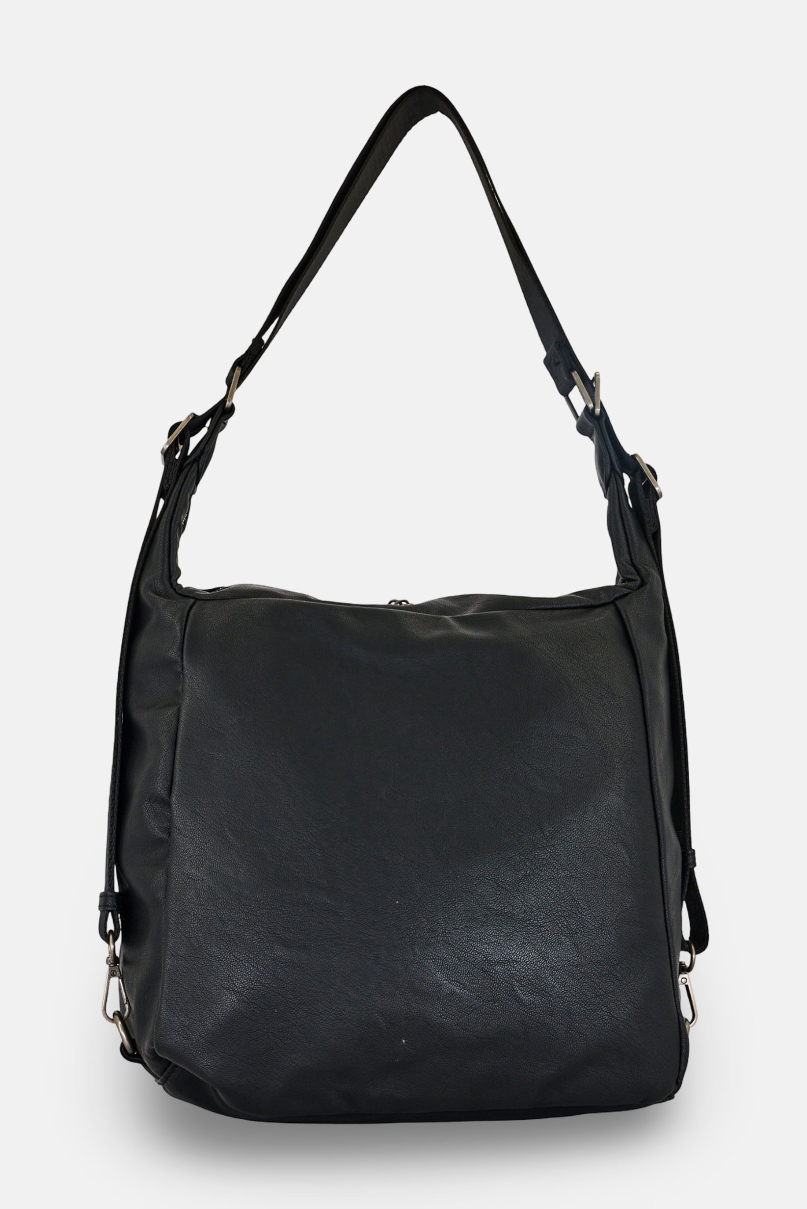 Women Brand Logo Shoulder Bag, Black