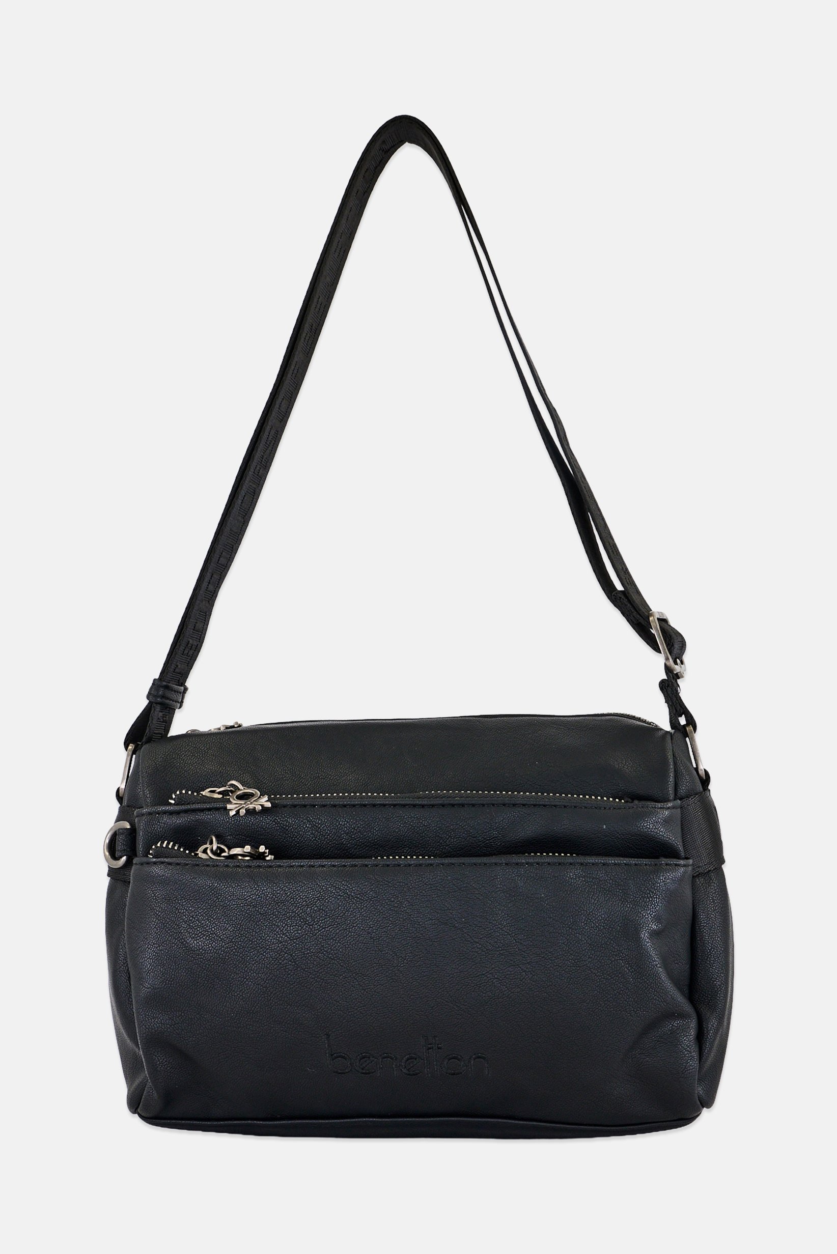 Women Brand Logo Cross Body Bag, Black