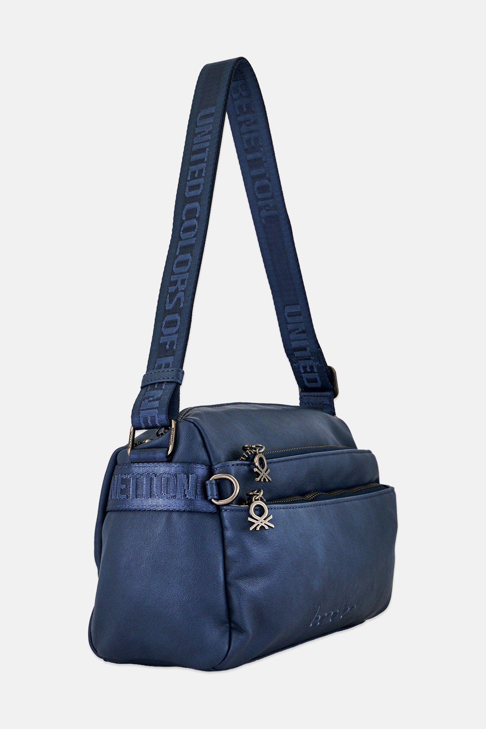Women Brand Logo Cross Body Bag, Slate Blue