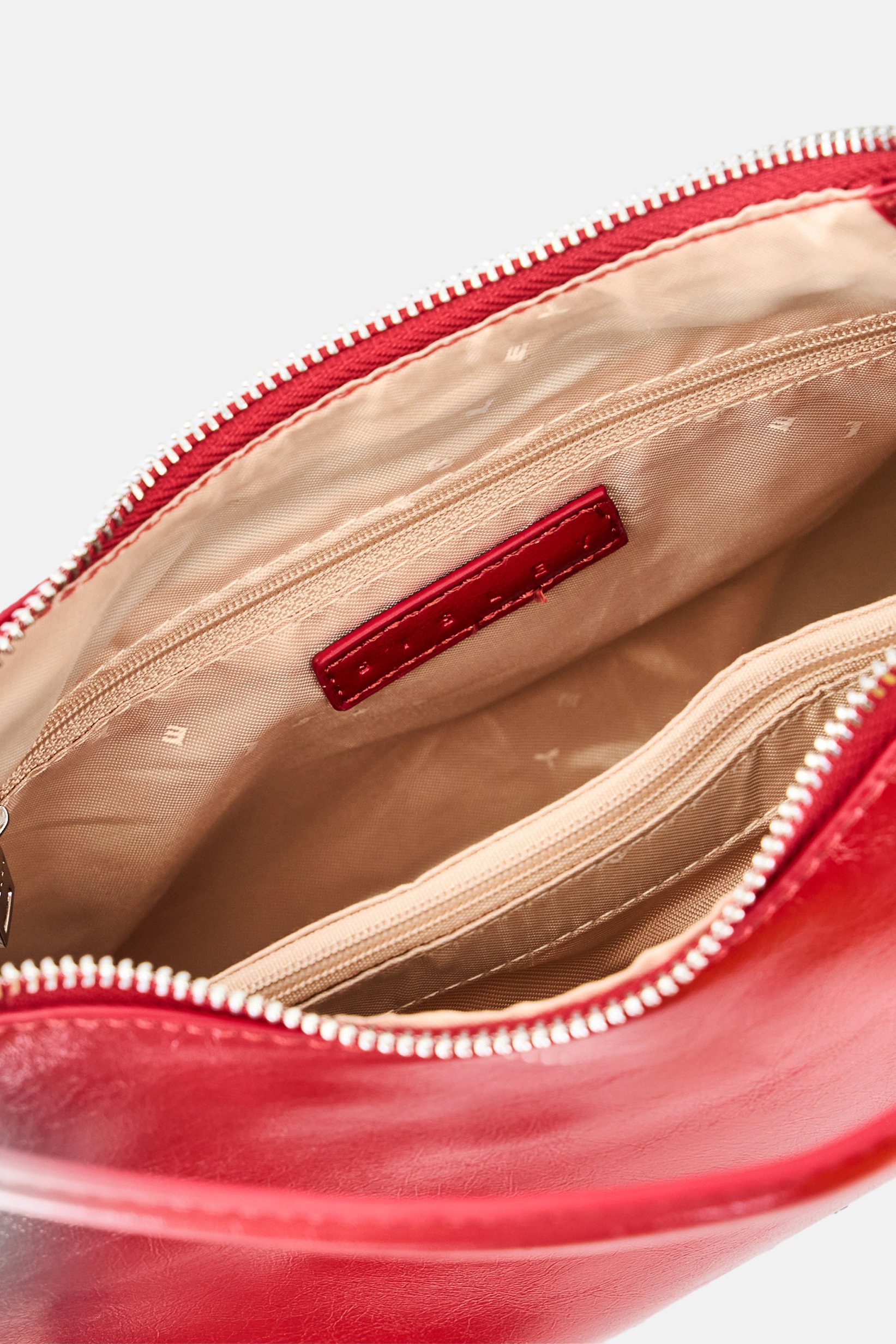 Women Brand Logo Handbag, Red