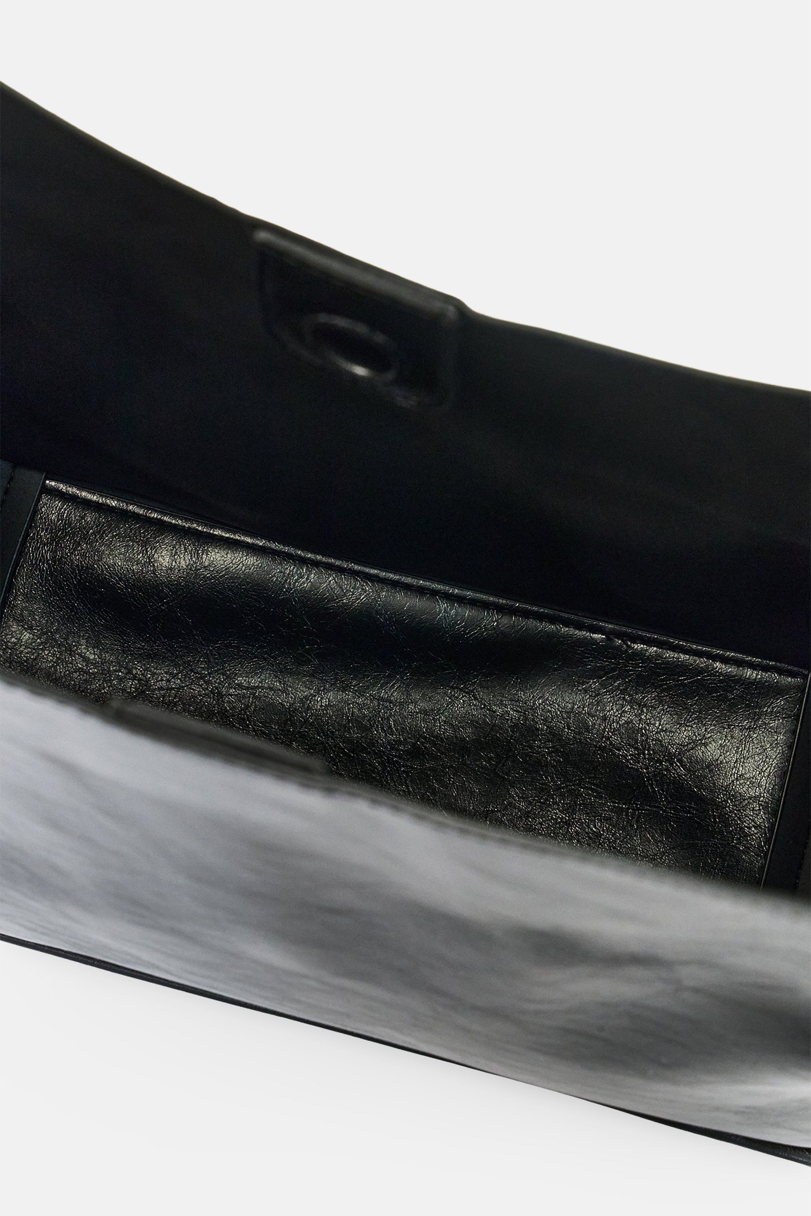 Women Brand Logo Shoulder Bag, Black