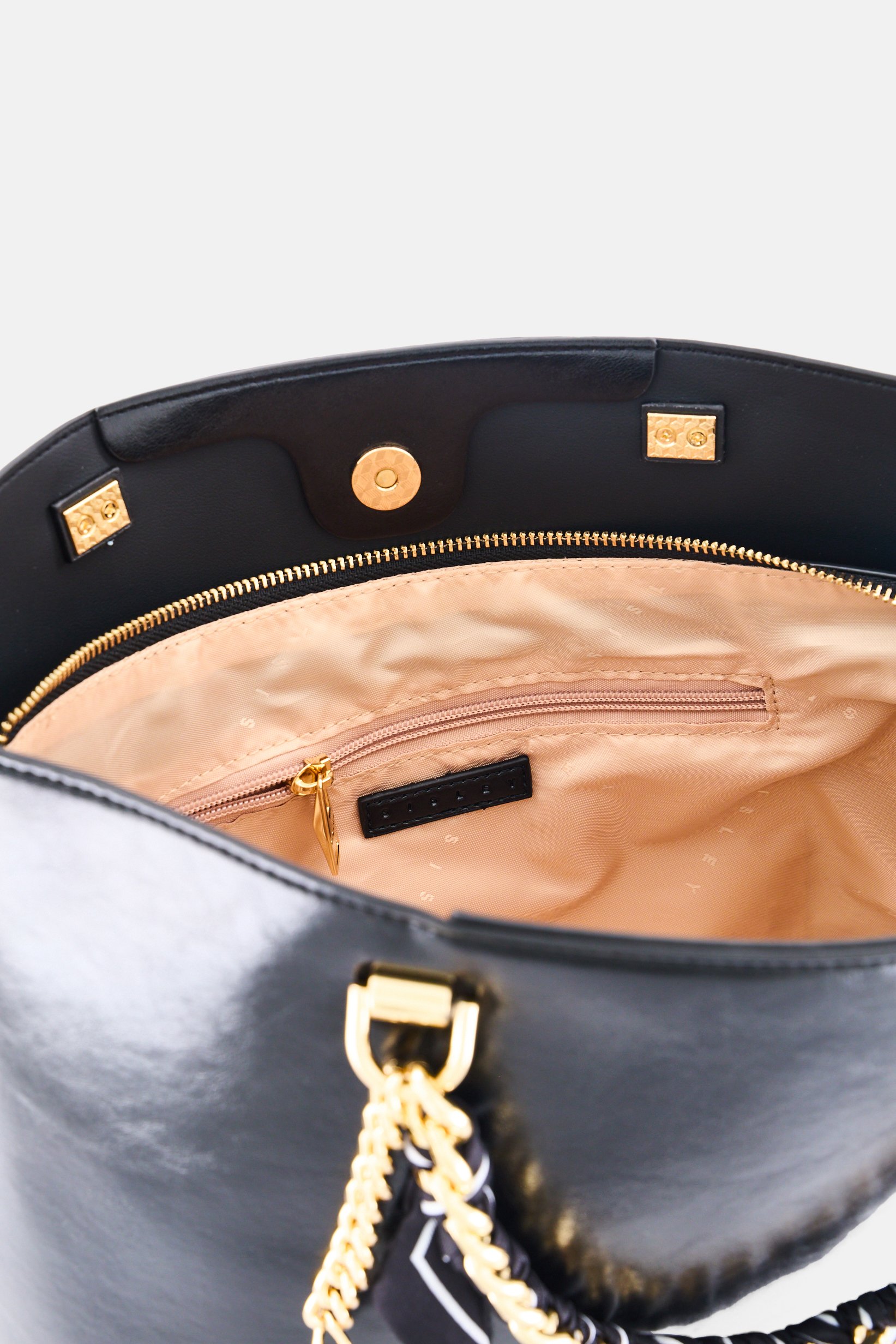 Women Brand Logo Tote Bag, Black