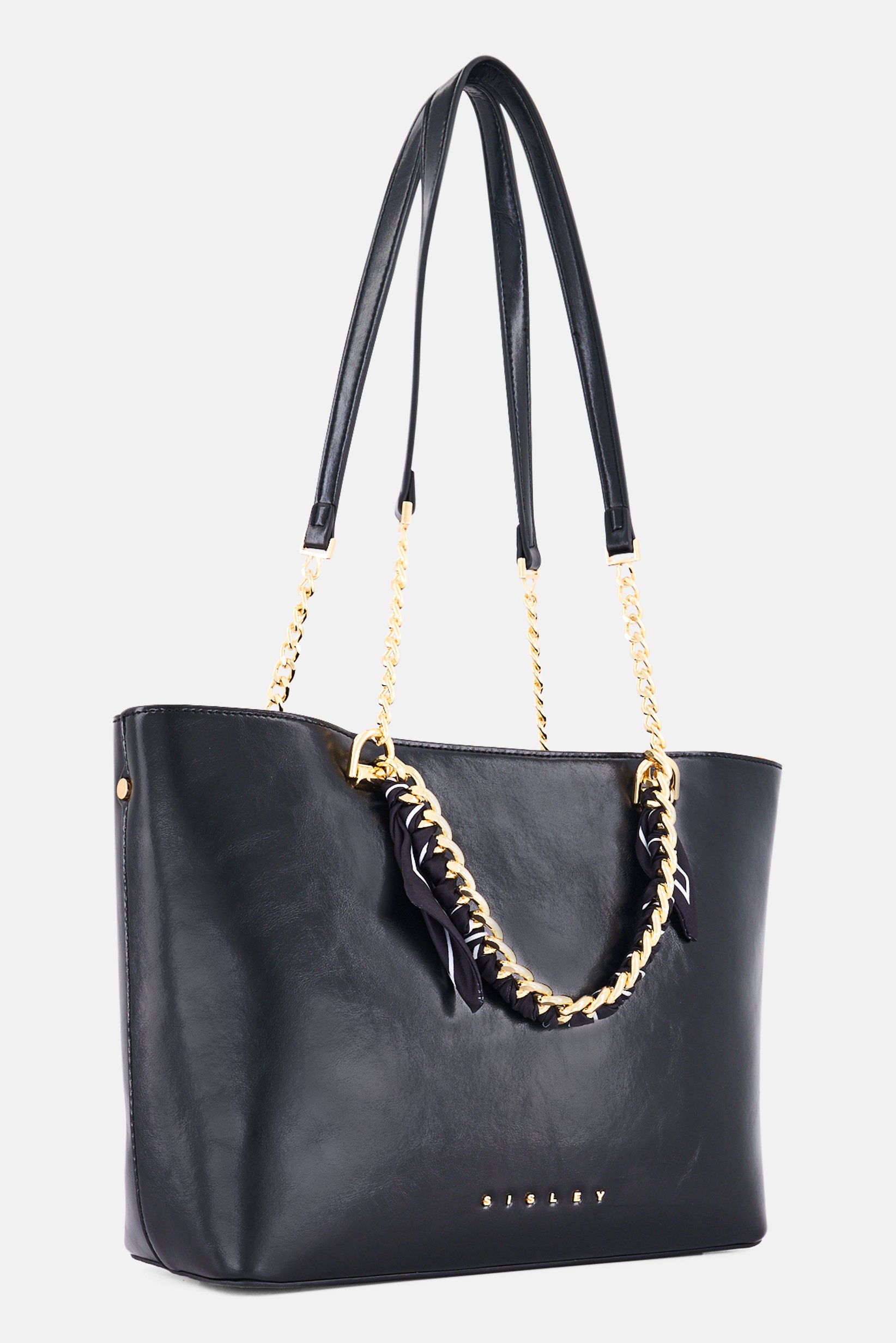 Women Brand Logo Tote Bag, Black
