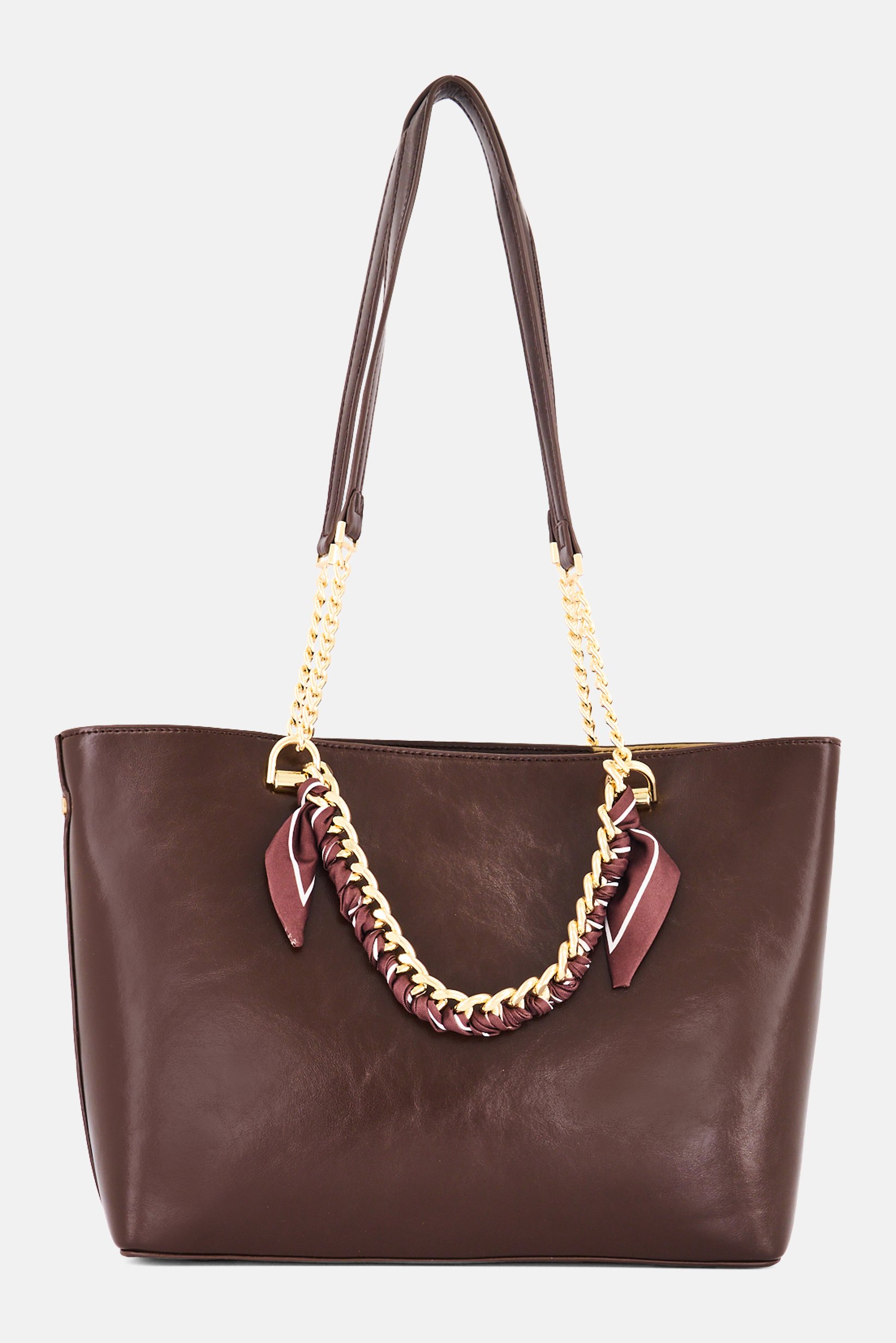 Women Brand Logo Tote Bag, Brown
