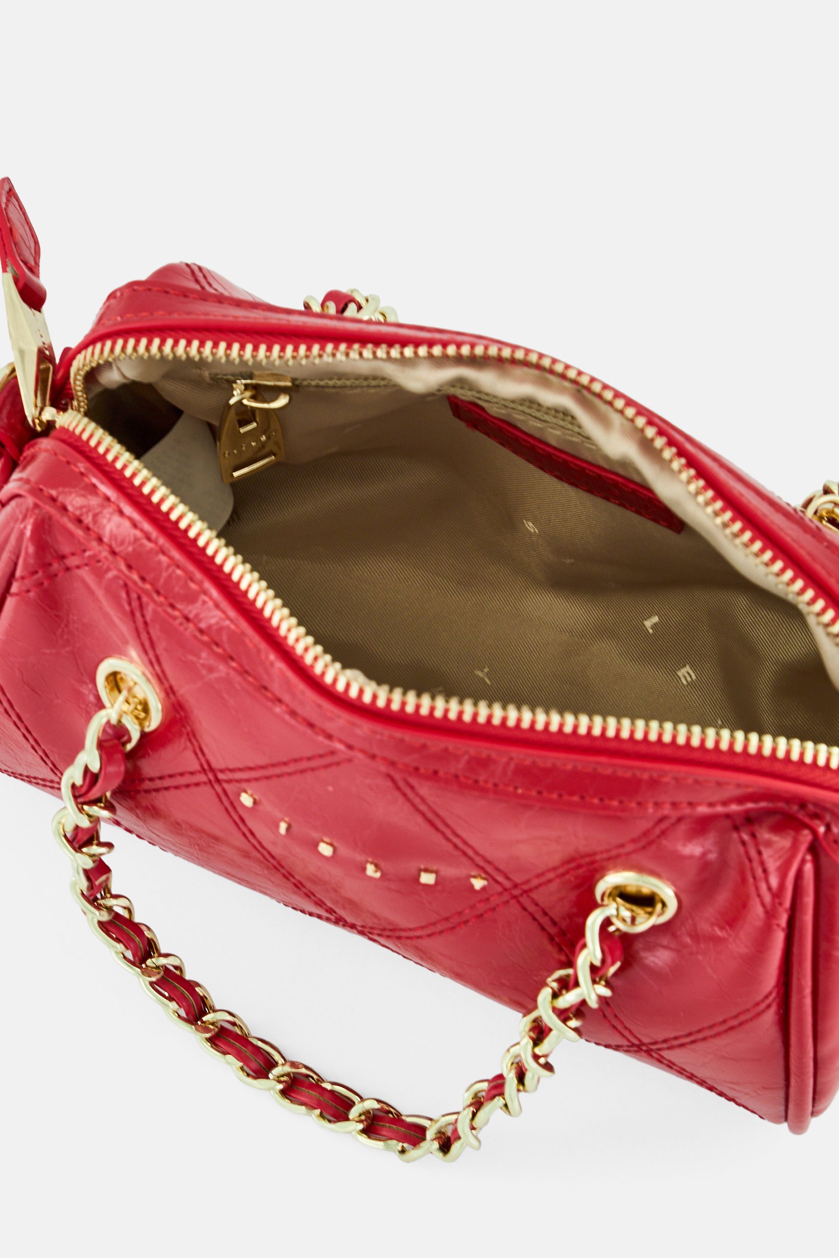 Women Brand Logo Cross Body Bag, Red