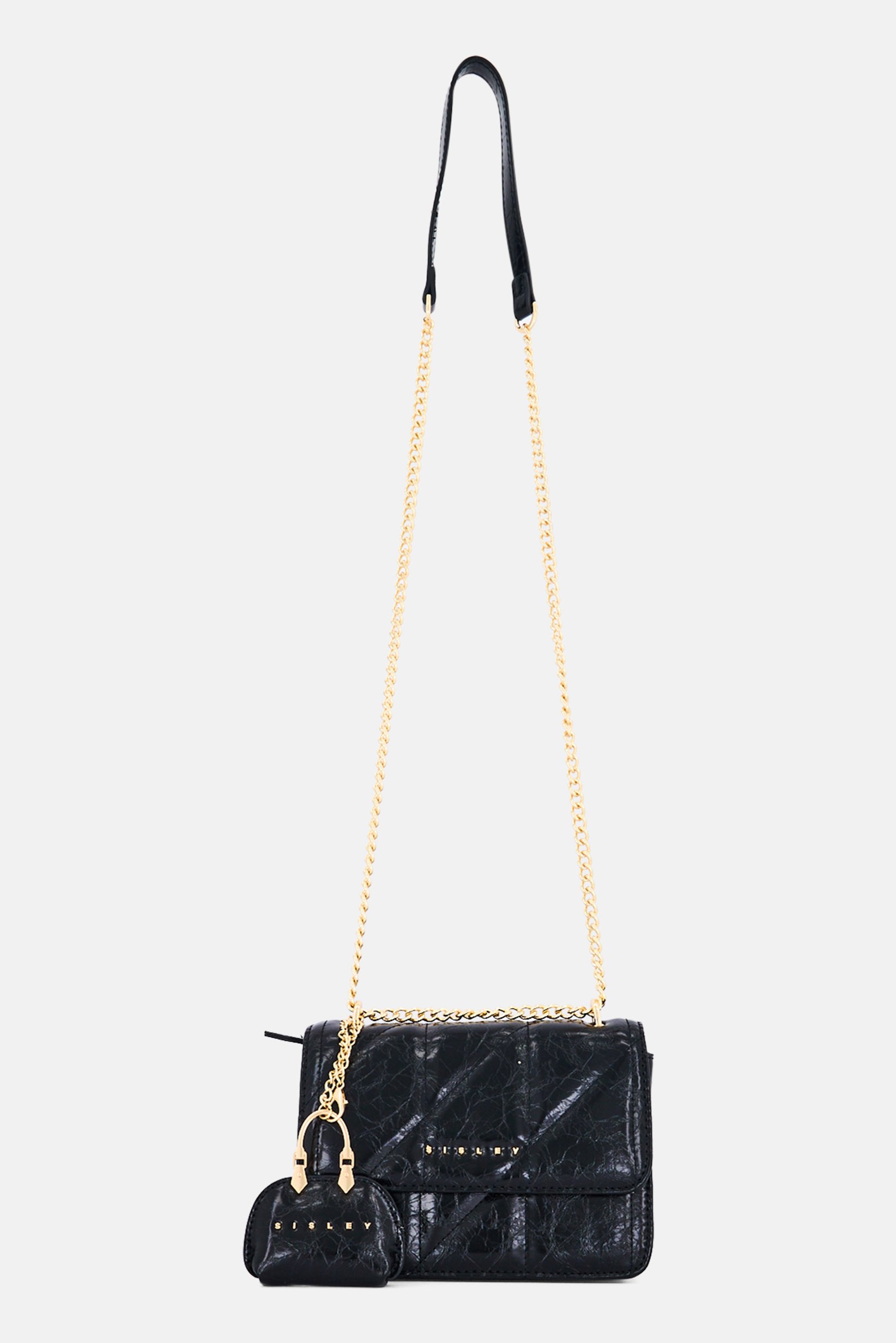 Women Brand Logo Cross Body Bag, Black