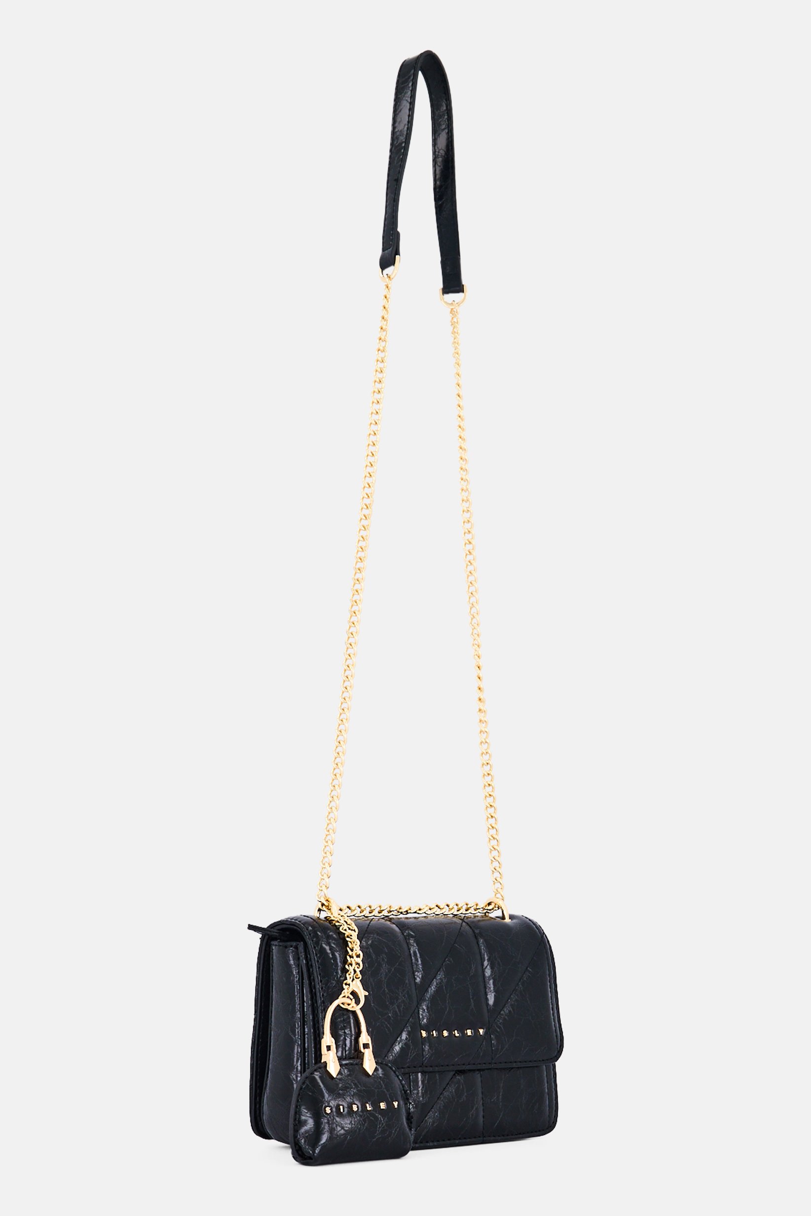 Women Brand Logo Cross Body Bag, Black
