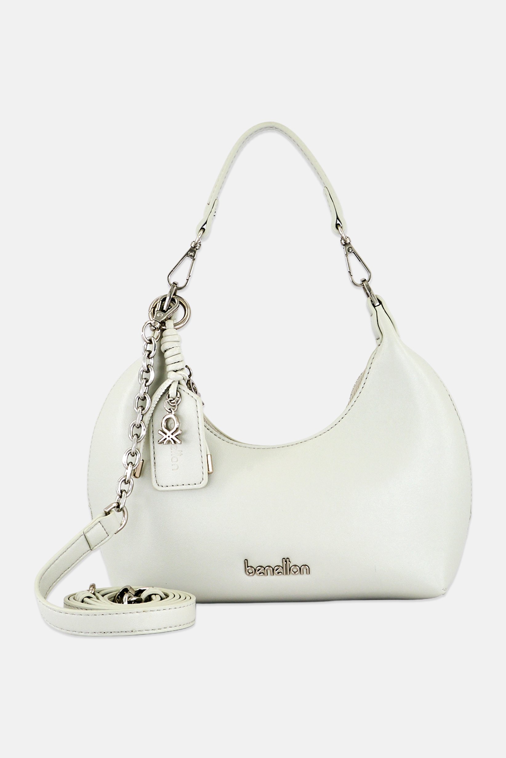 Women Brand Logo Cross Body Bag, Light Grey