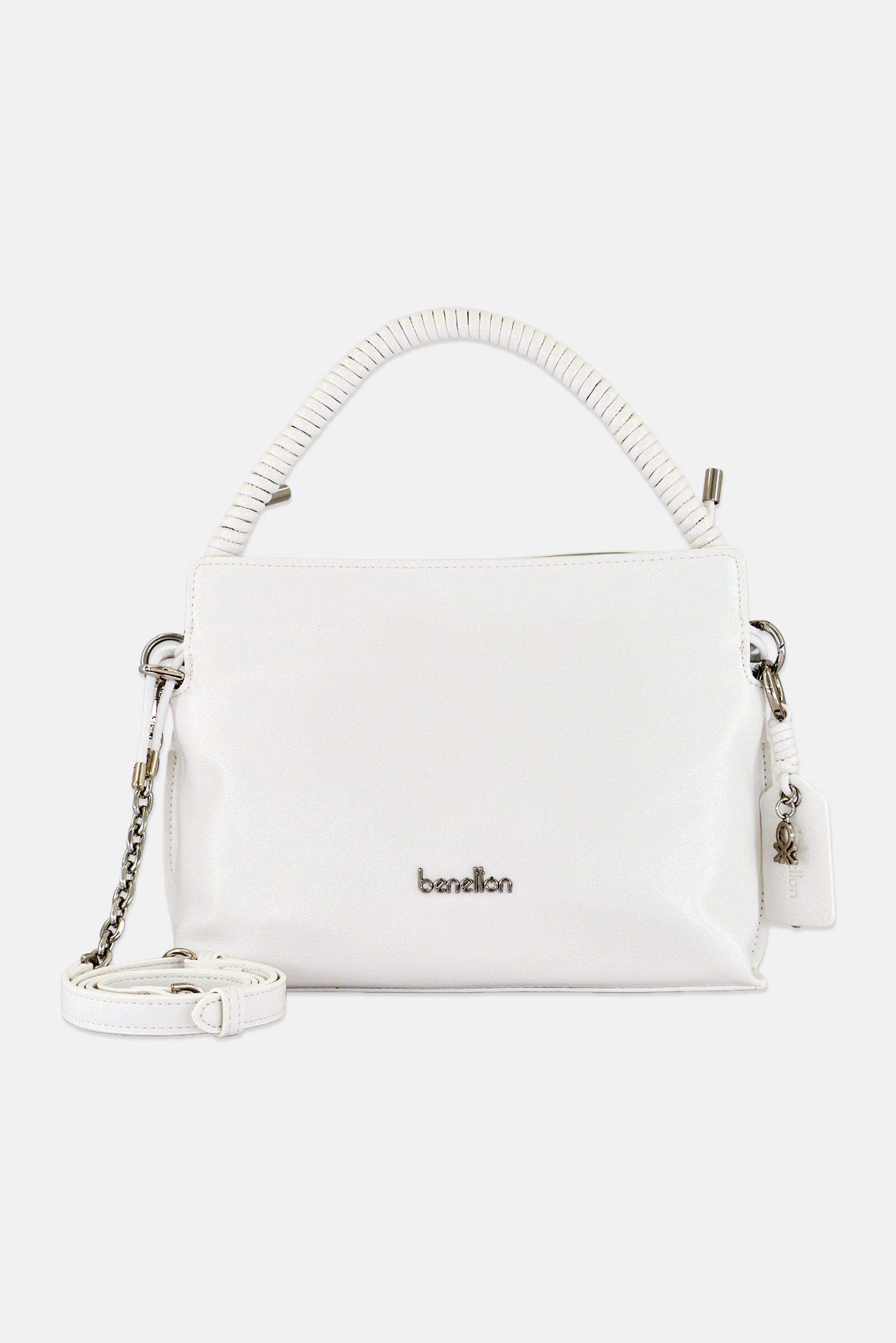 Women Brand Logo Cross Body Bag, White