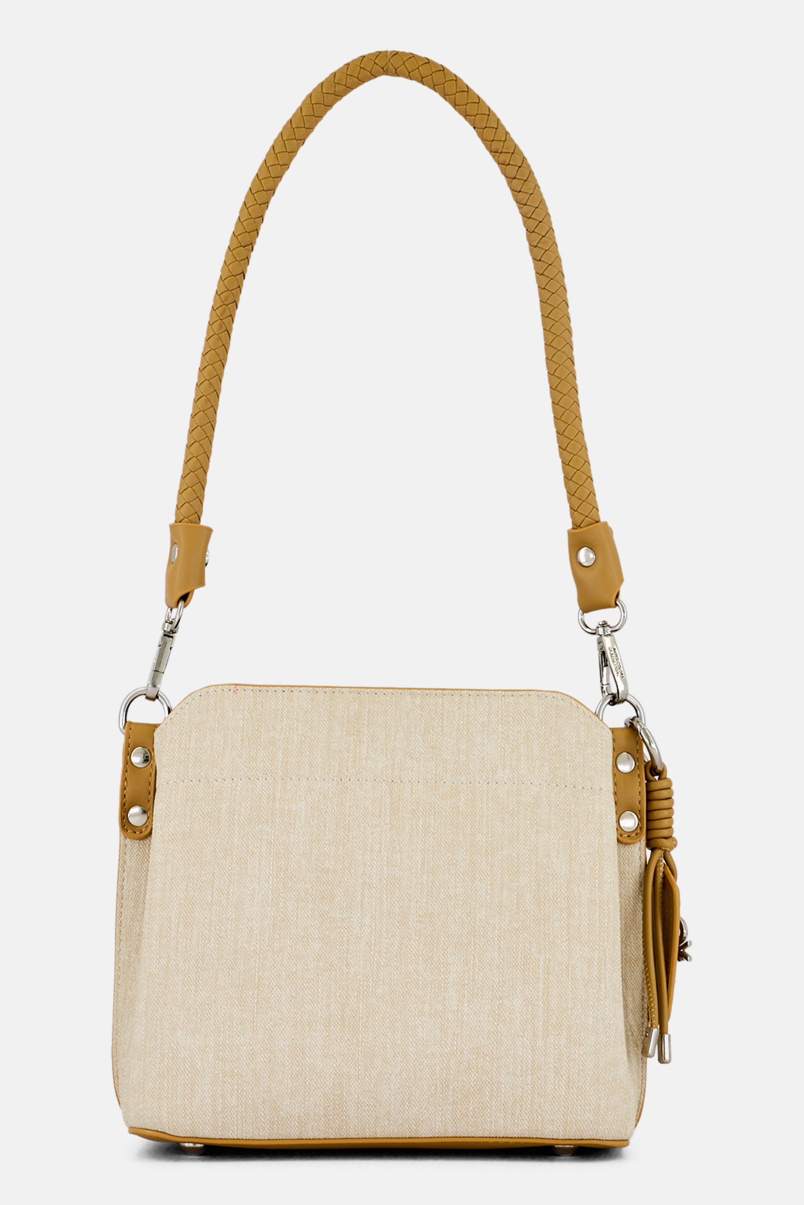 Women Brand Logo Cross Body Bag, Beige