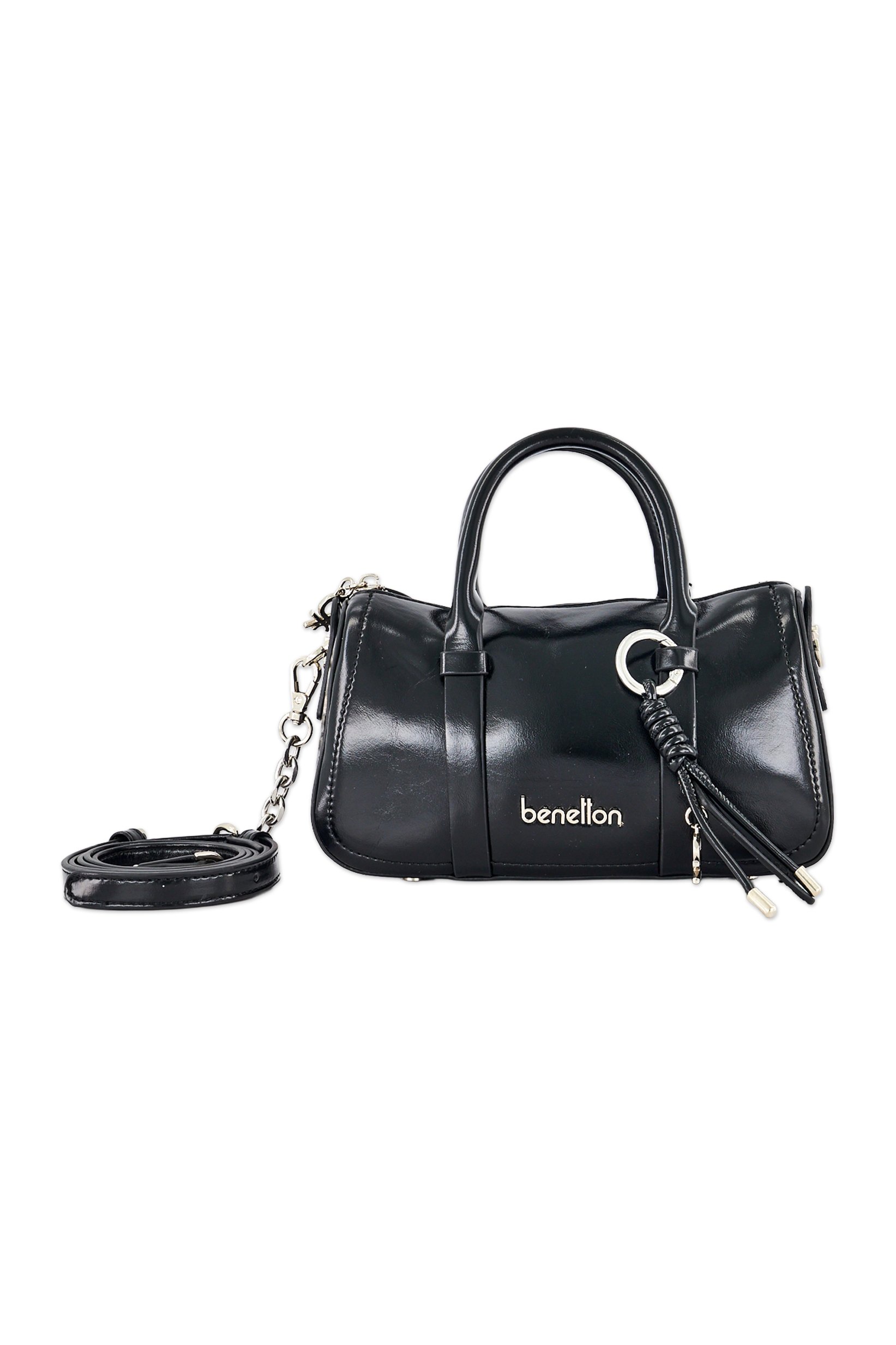 Women Brand Logo Mini Handbag, Black