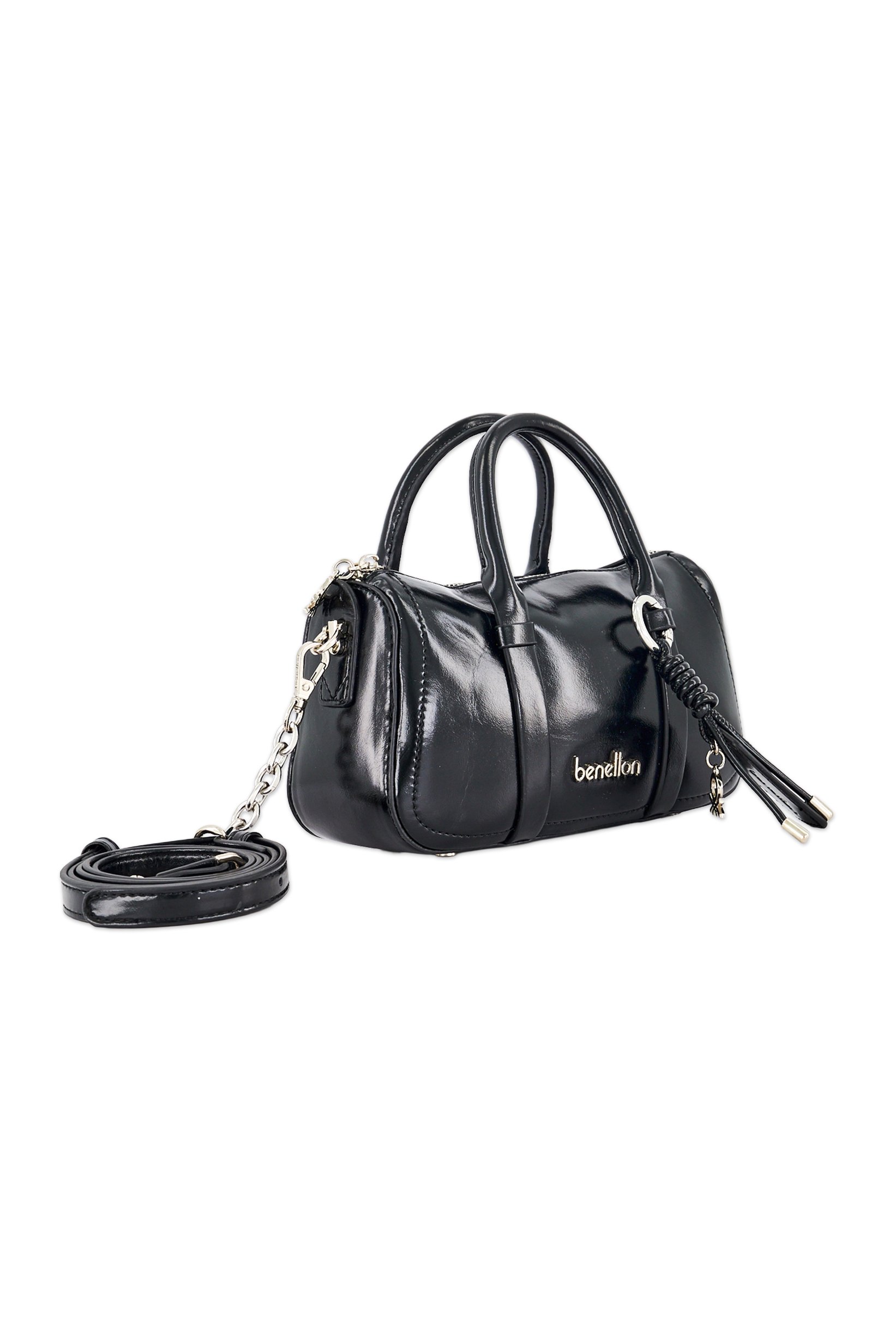 Women Brand Logo Mini Handbag, Black