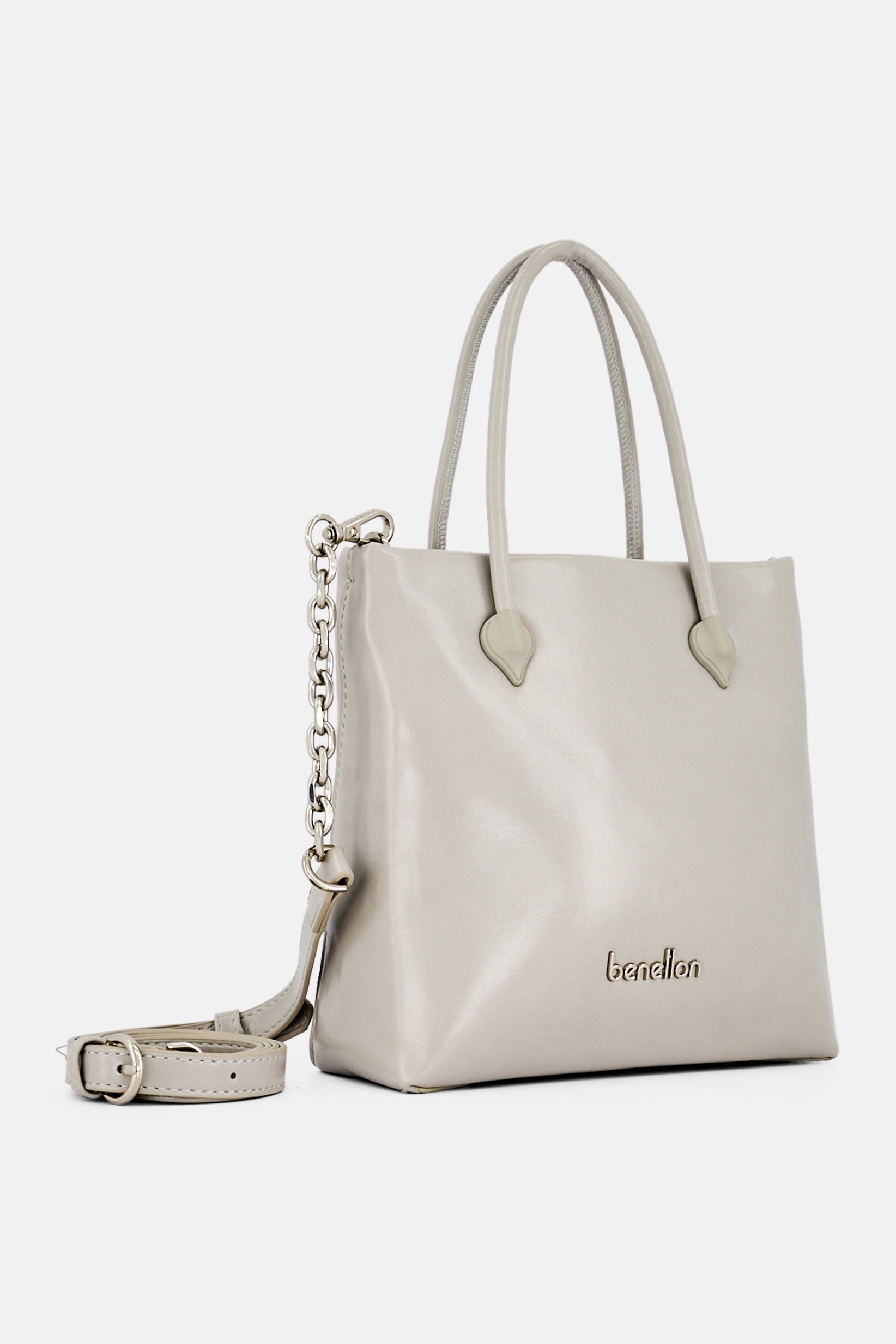 Women Brand Logo Cross Body Bag, Light Grey