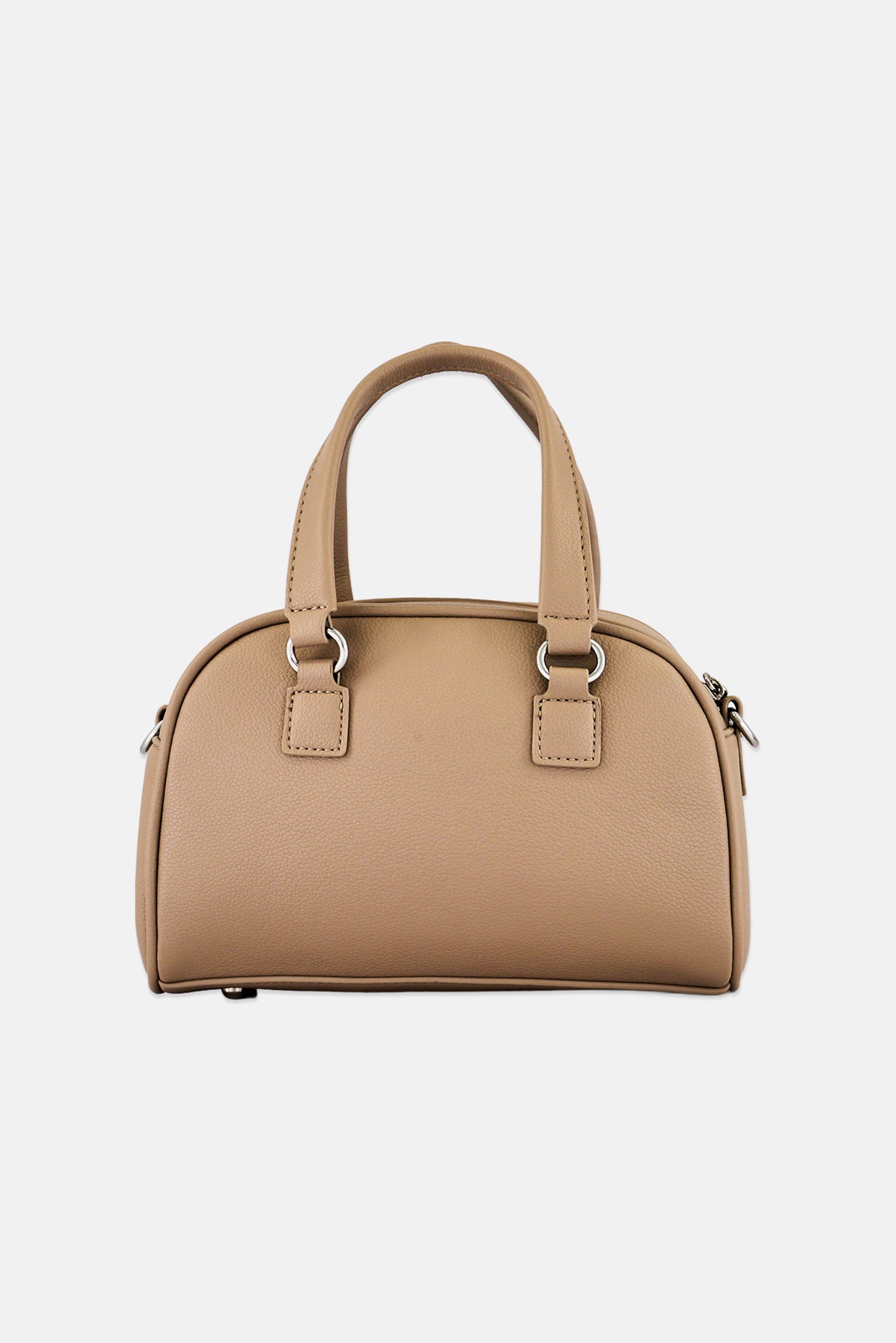 Women Brand Logo Handbag, Beige