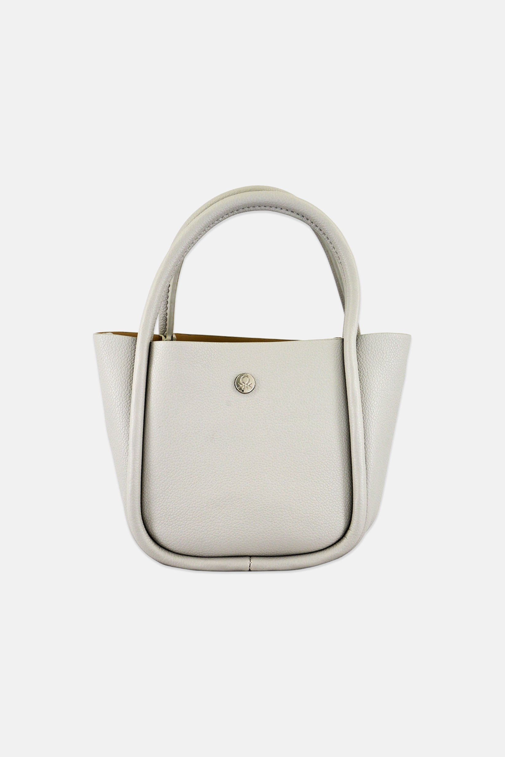 Women Brand Logo Handbag, Light Grey
