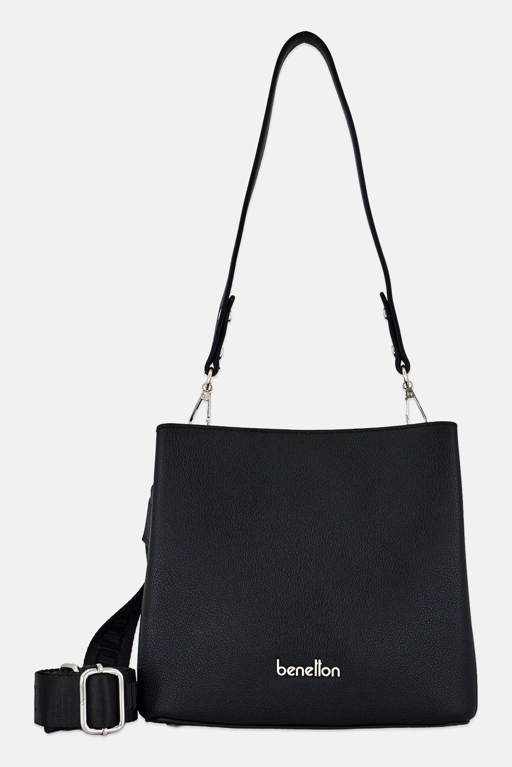 Women Brand Logo Crossbody Bag, Black