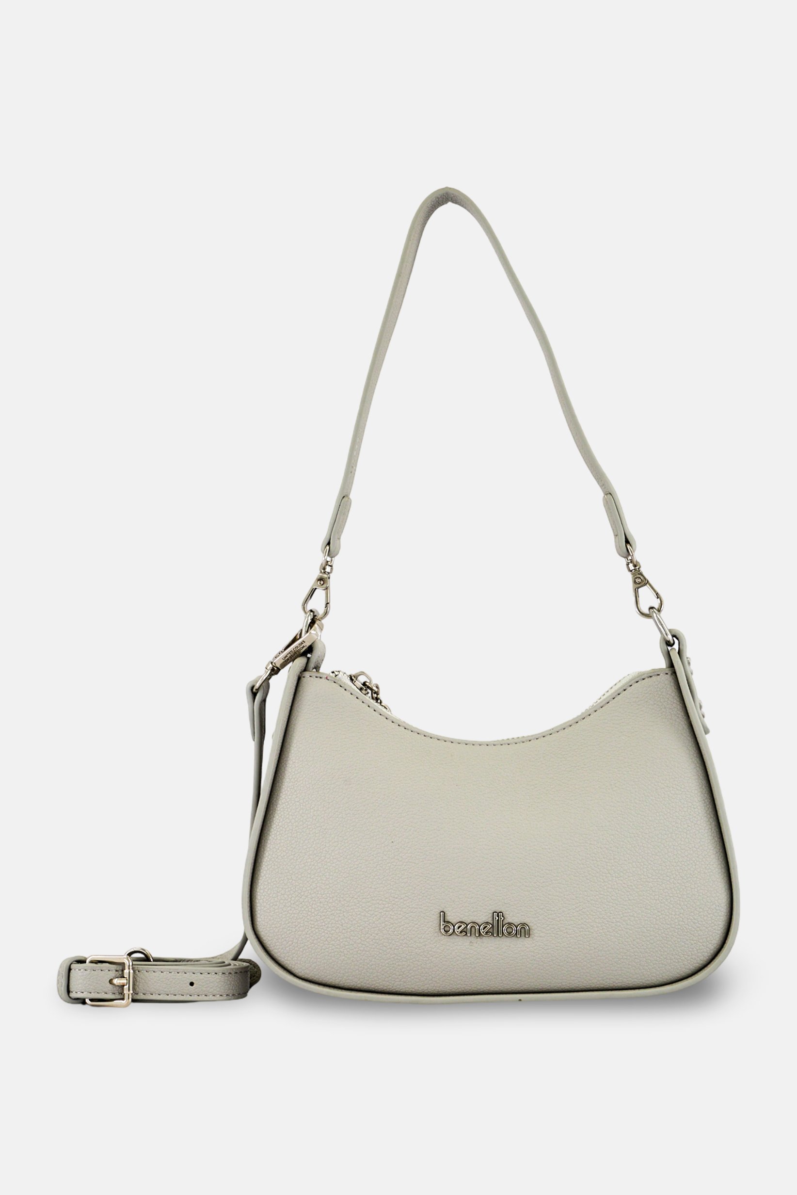 Women Brand Logo Cross Body Bag, Light Grey