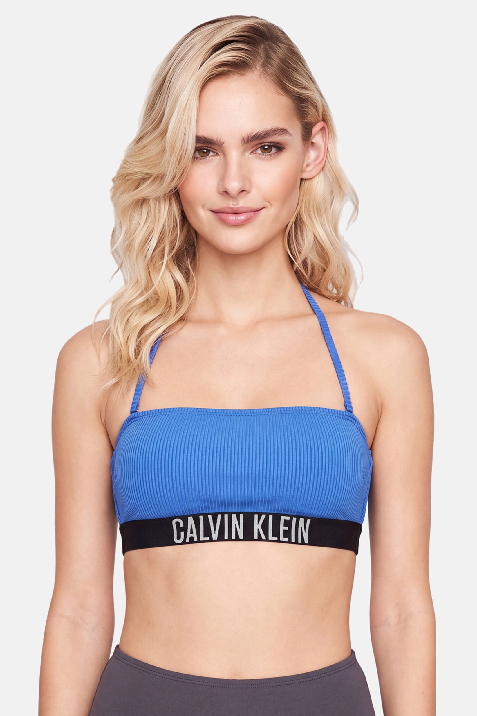 Women Brand Logo Bikini Top, Royal Blue