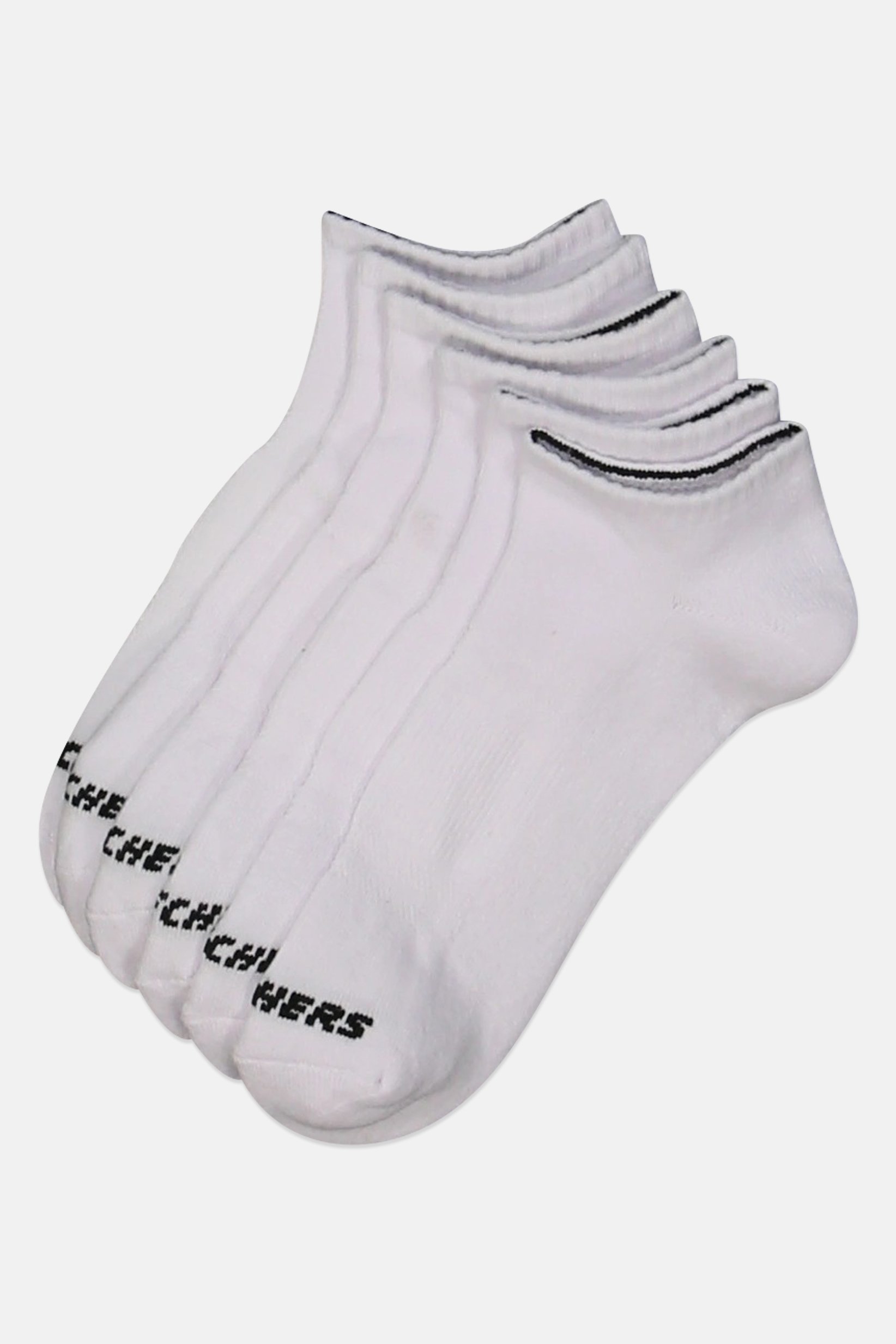Women 6 Pairs Brand Logo Premium Ankle Socks, White