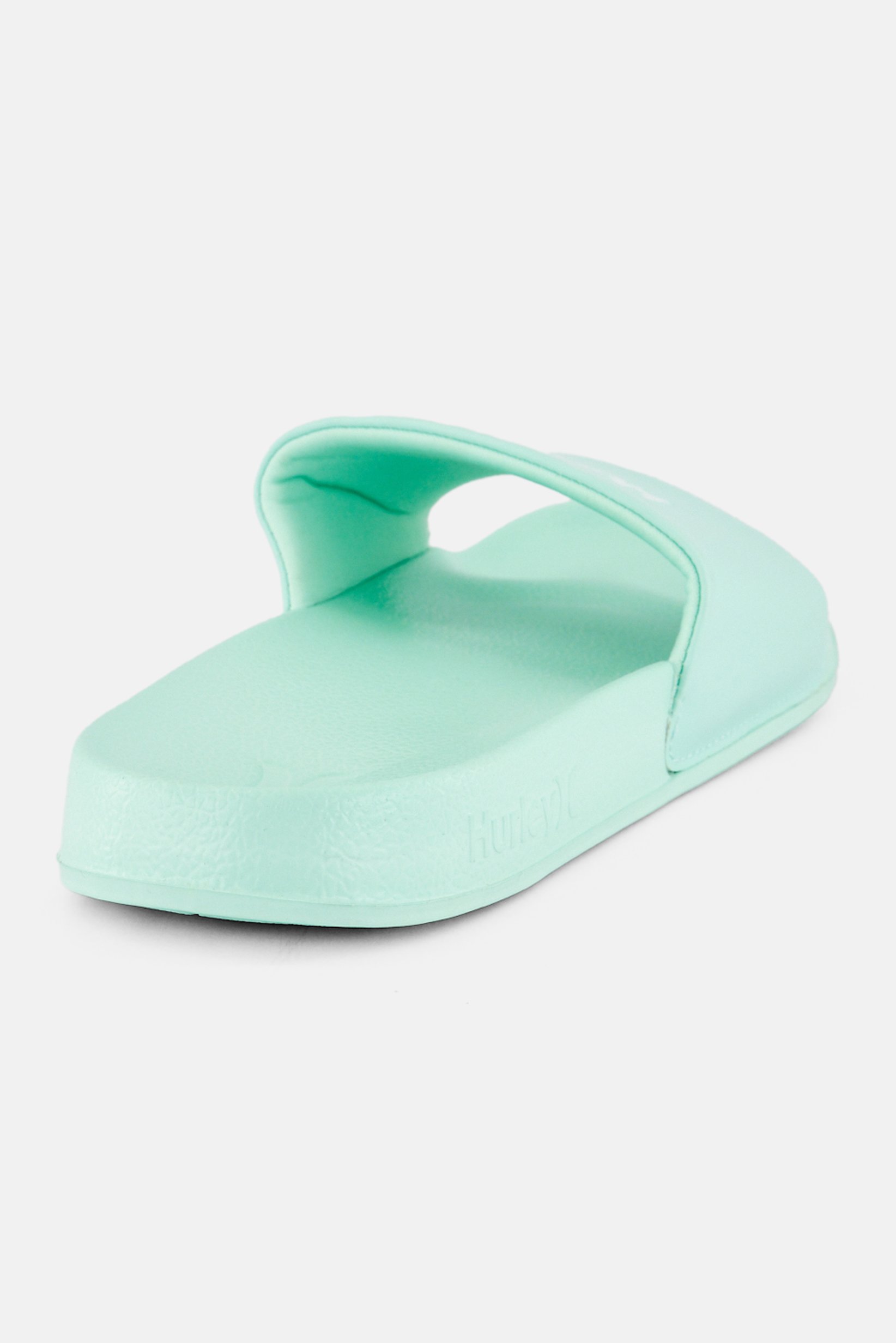 Men Brand Logo Slip On Slides, Mint Green