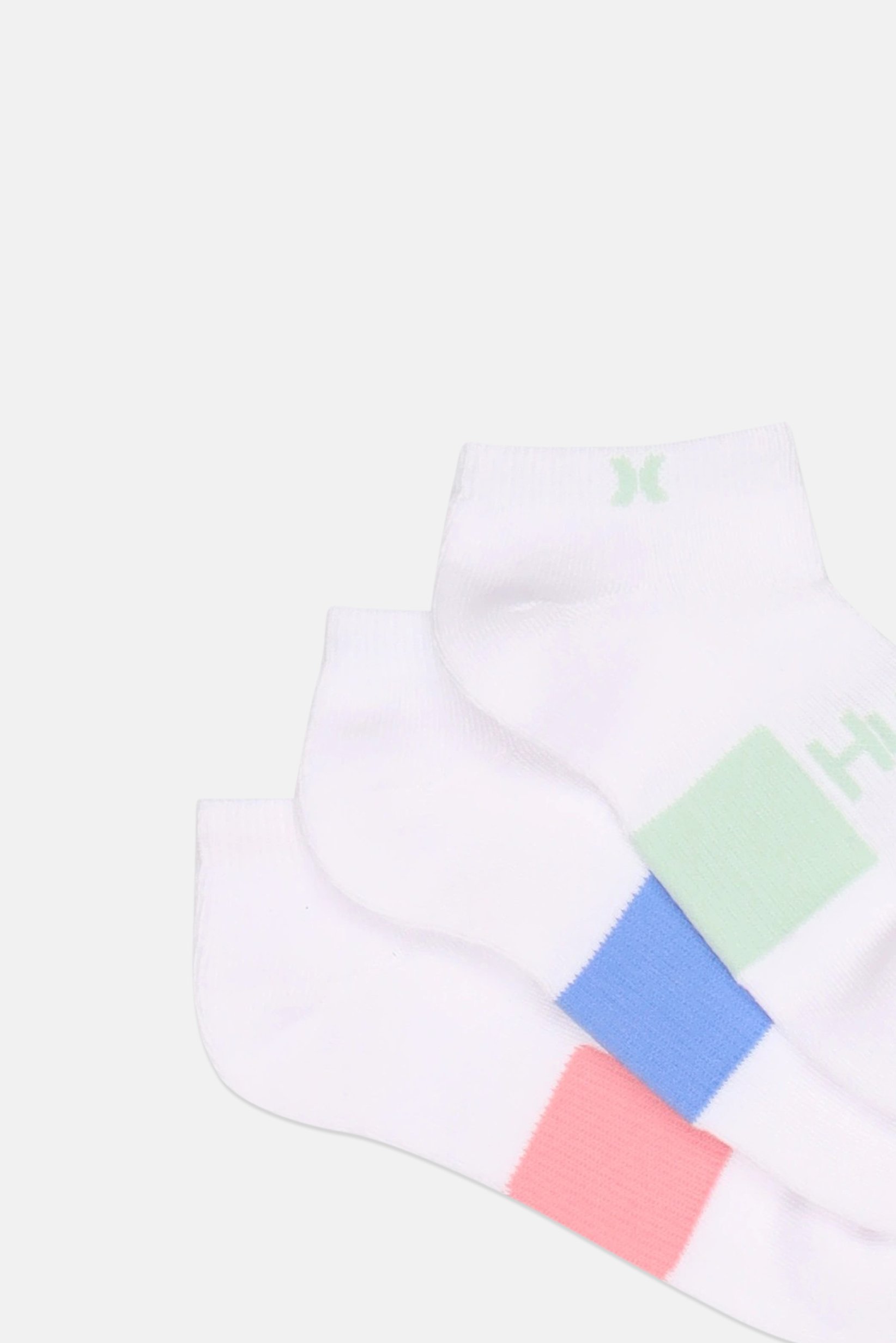 Women 6 Pairs Brand Logo Low Cut Ankle Socks, White