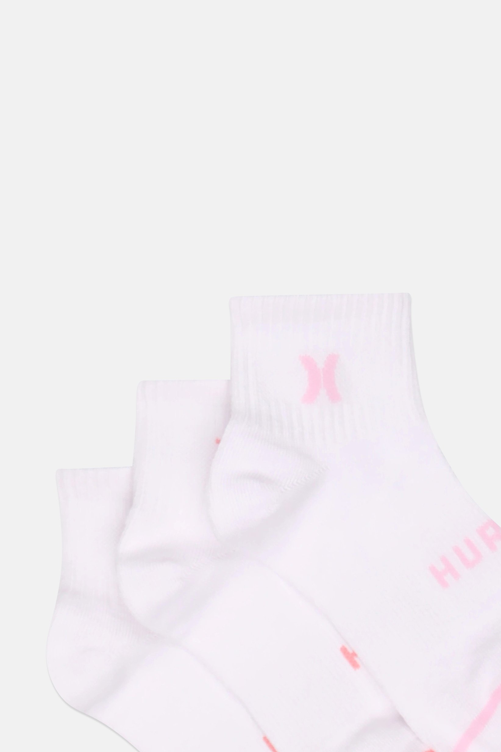 Women 3 Pairs Brand Quarter Crew Socks, White