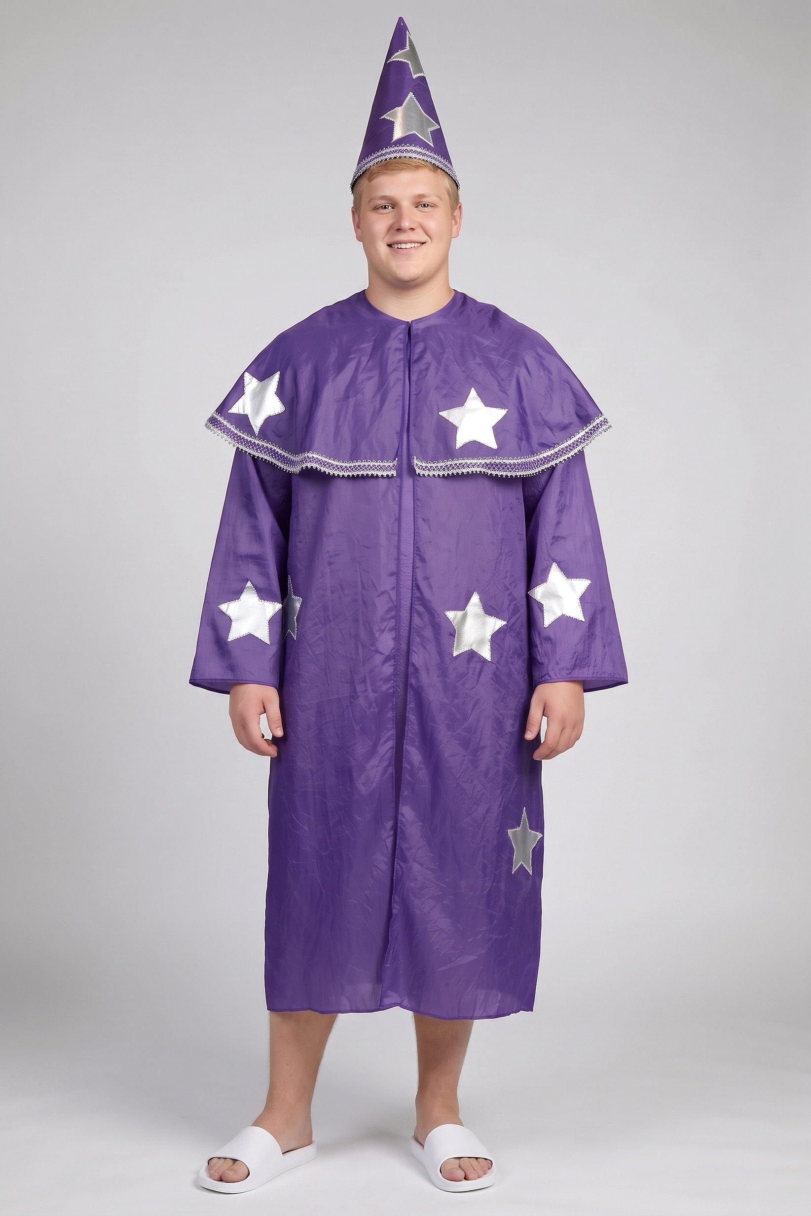 Men Will Wizard Costume, Purple