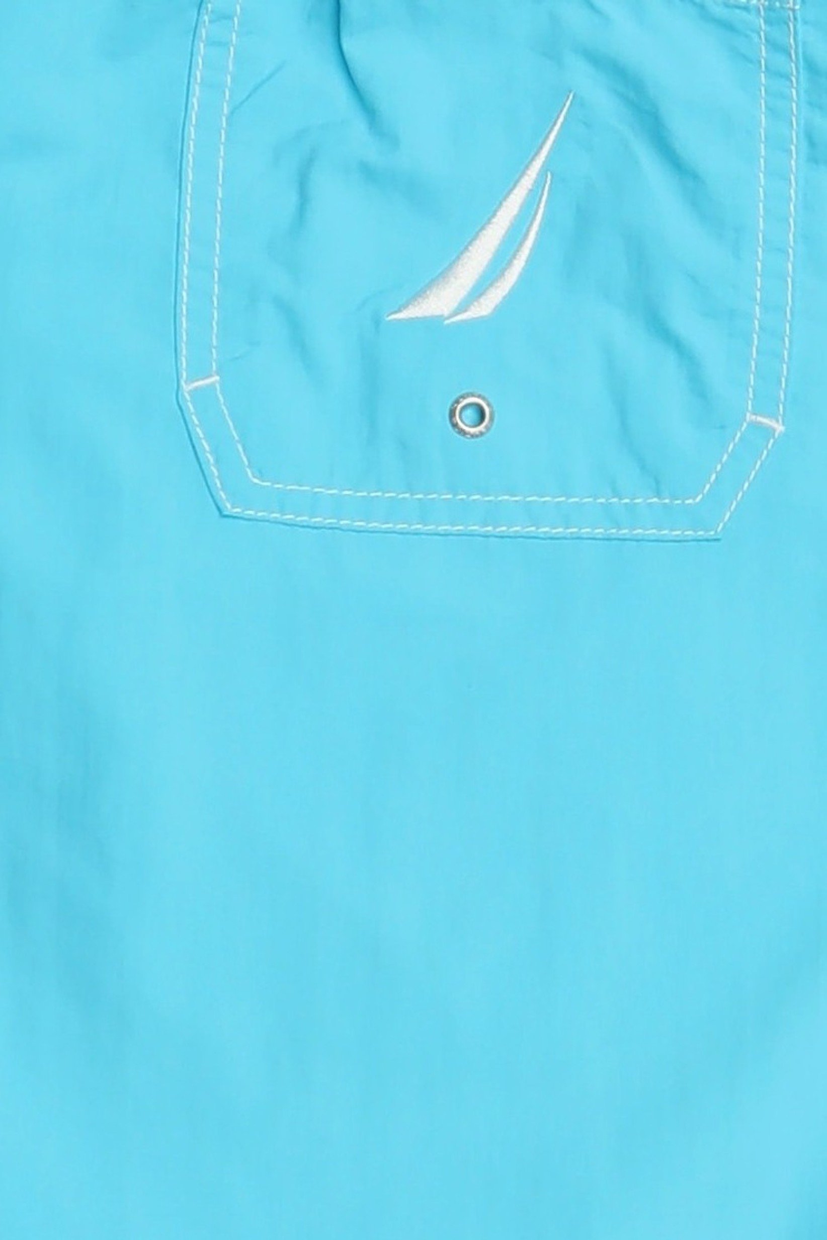 Men Embroidered Logo Board Shorts, Sky Blue