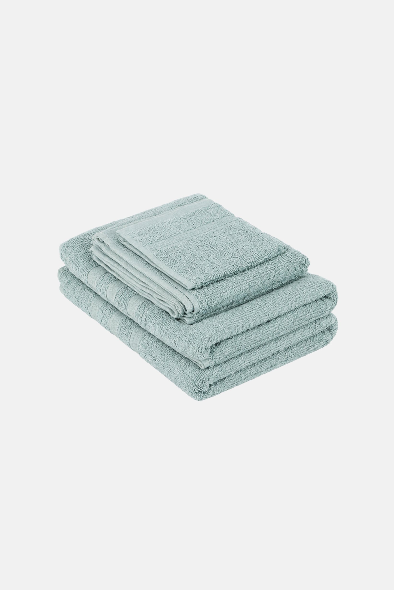6 Pcs Textured Premium Bath Towel Set, Slate Blue