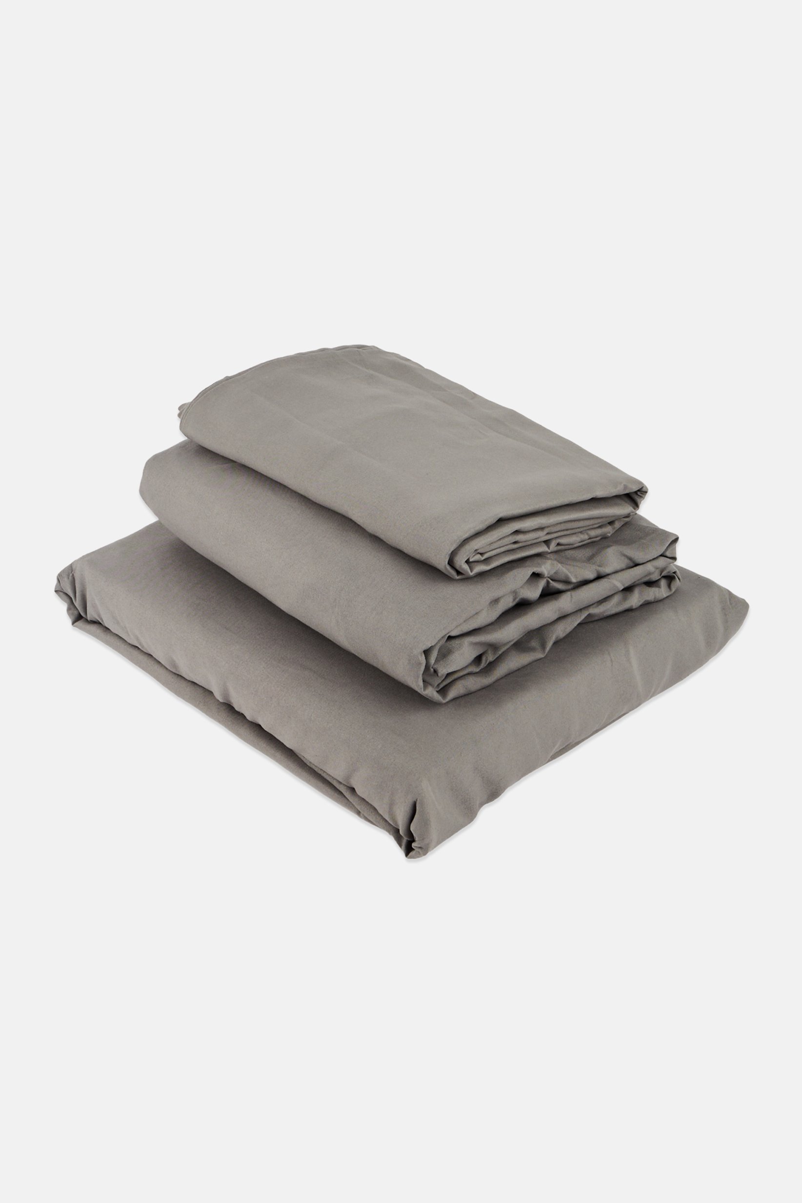 4 Piece King Double Brushed Sheet Set, Dark Grey