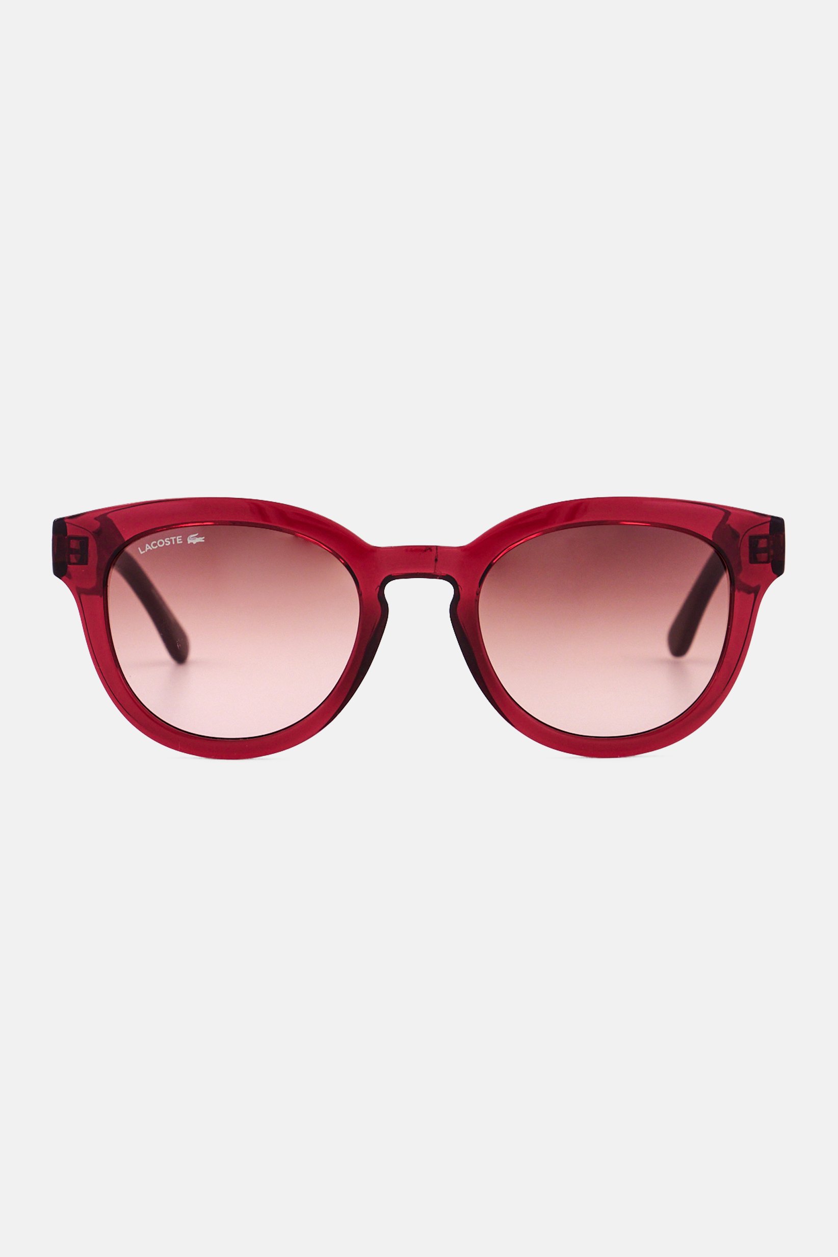 Women L6070S Round Sunglasses, Burgundy