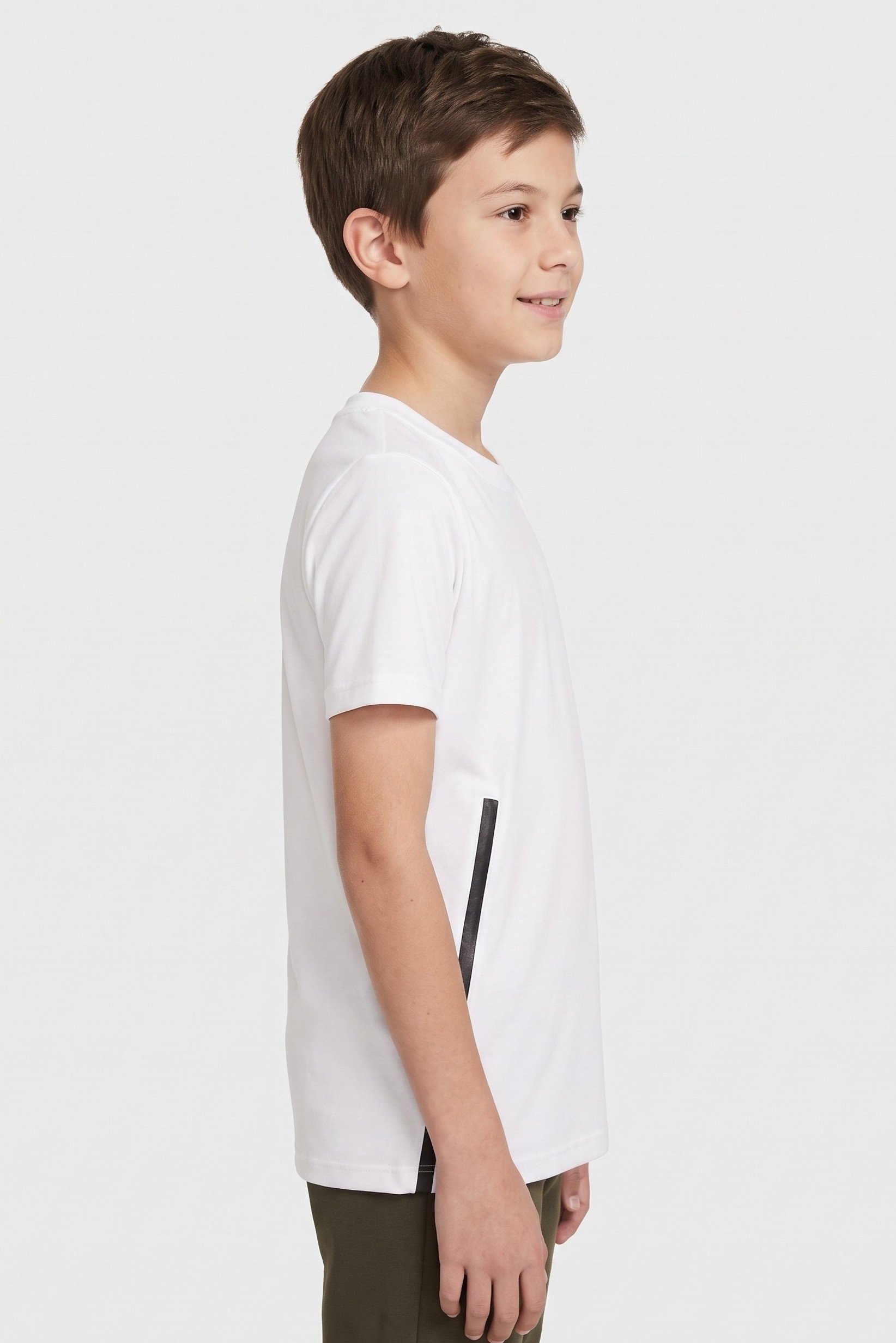 Kids Boy Sportswear Fit Short Sleeve Training T-Shirt, White