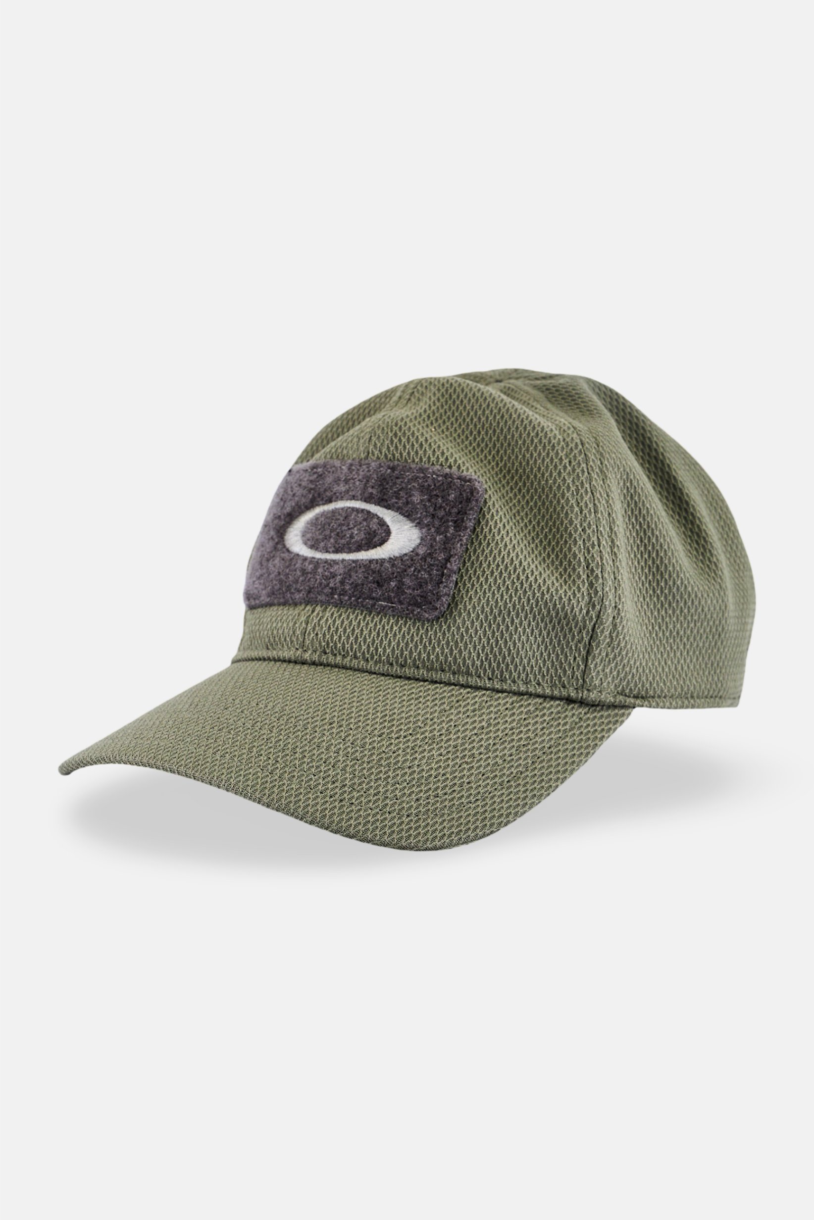 Men Embroidered Logo Elastic Band Cap, Olive