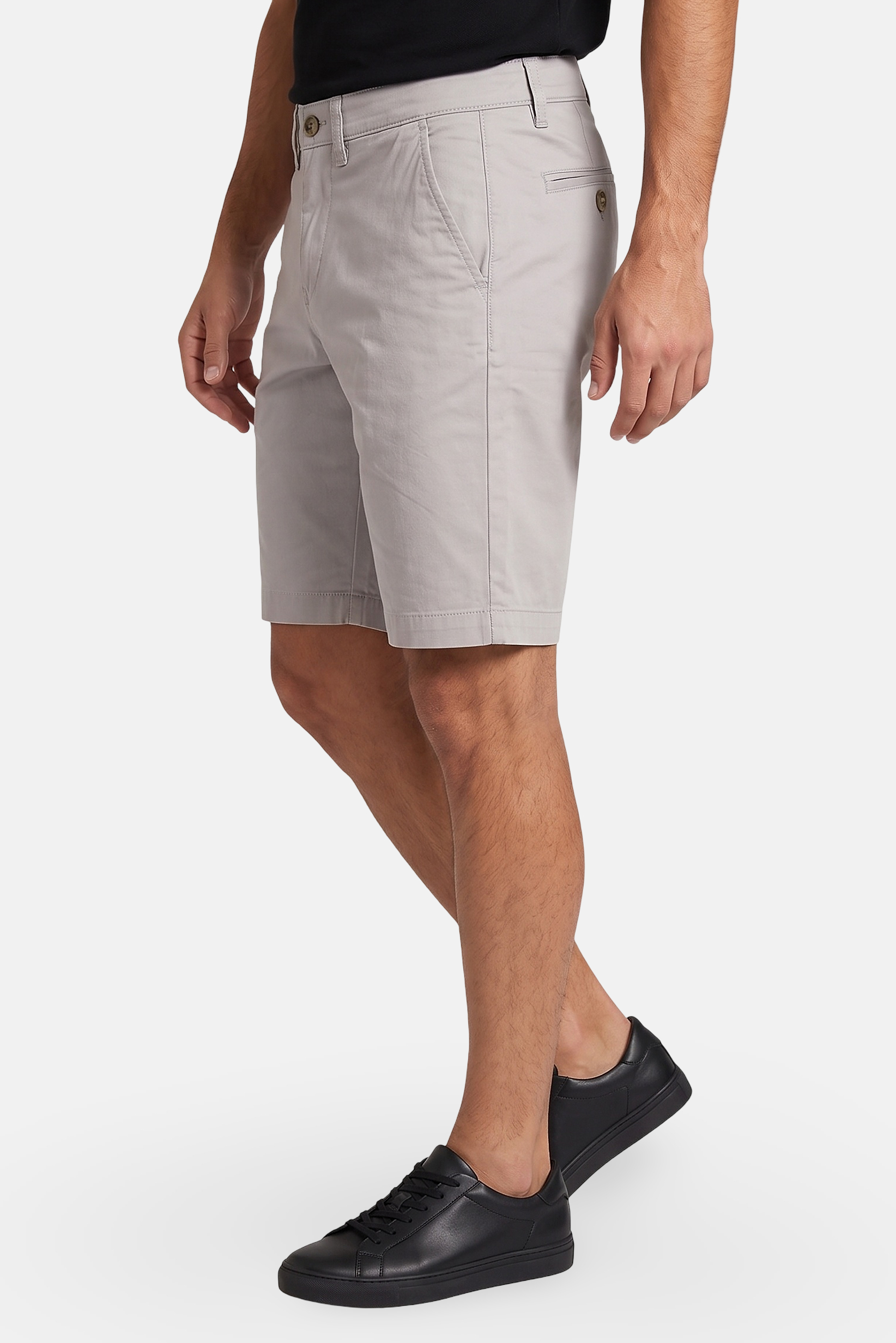 Men Solid Chino Shorts, Grey