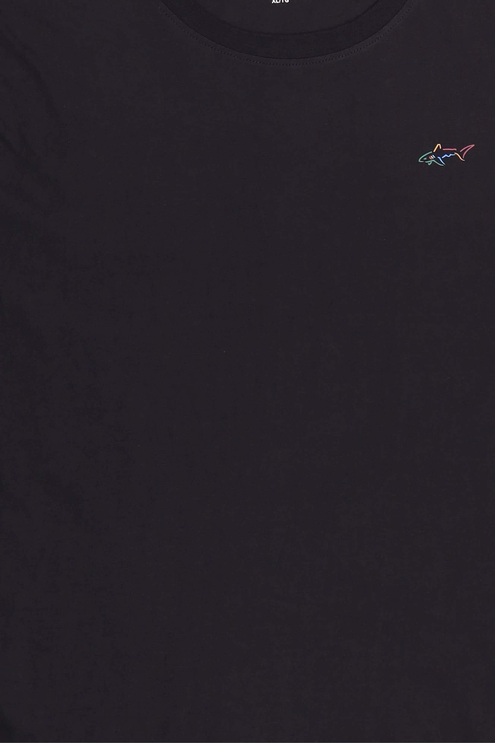 Men Crew Neck Short Sleeve Brand Logo T-Shirt, Black