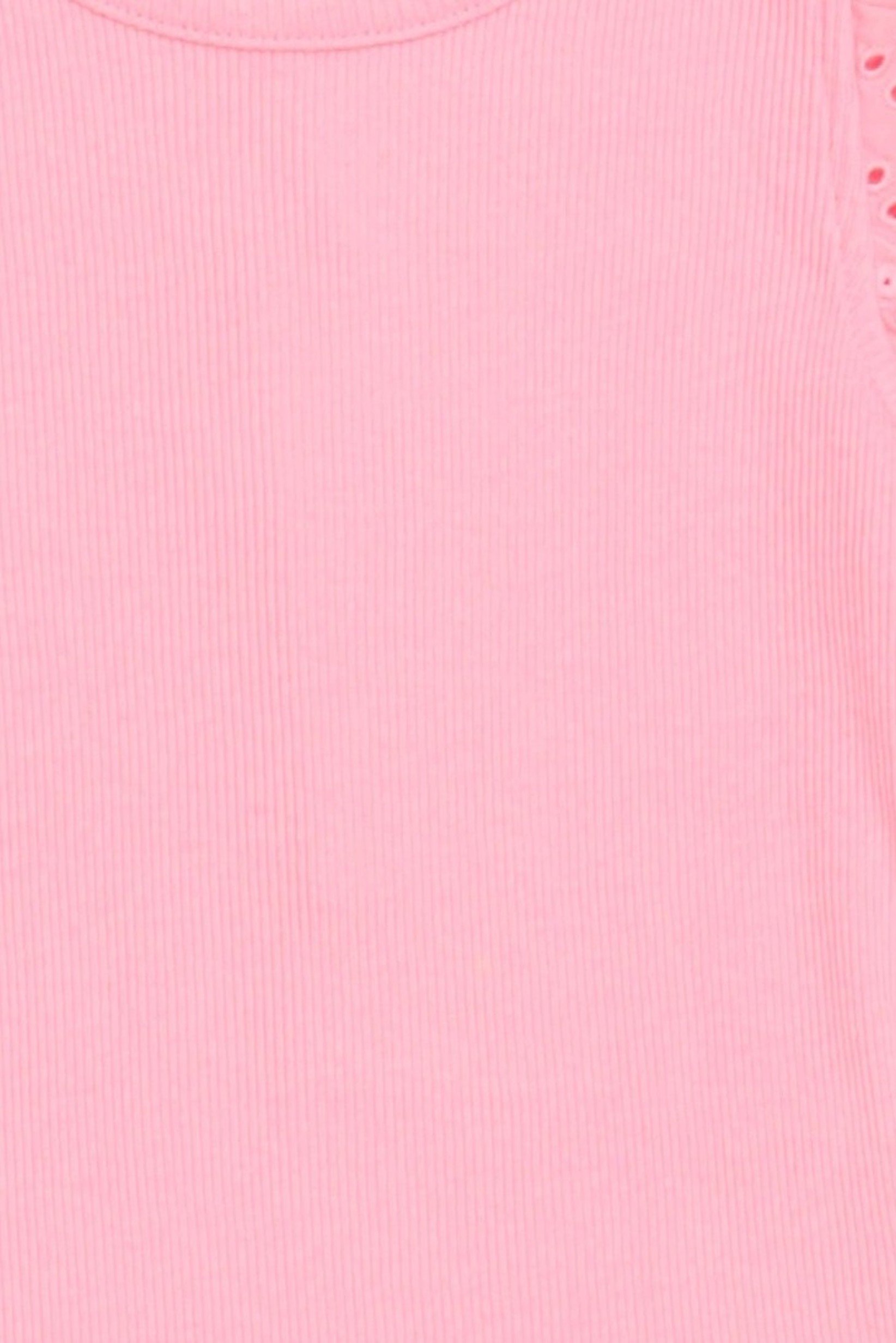 Todders Girl Textured Cap Sleeve Top, Pink