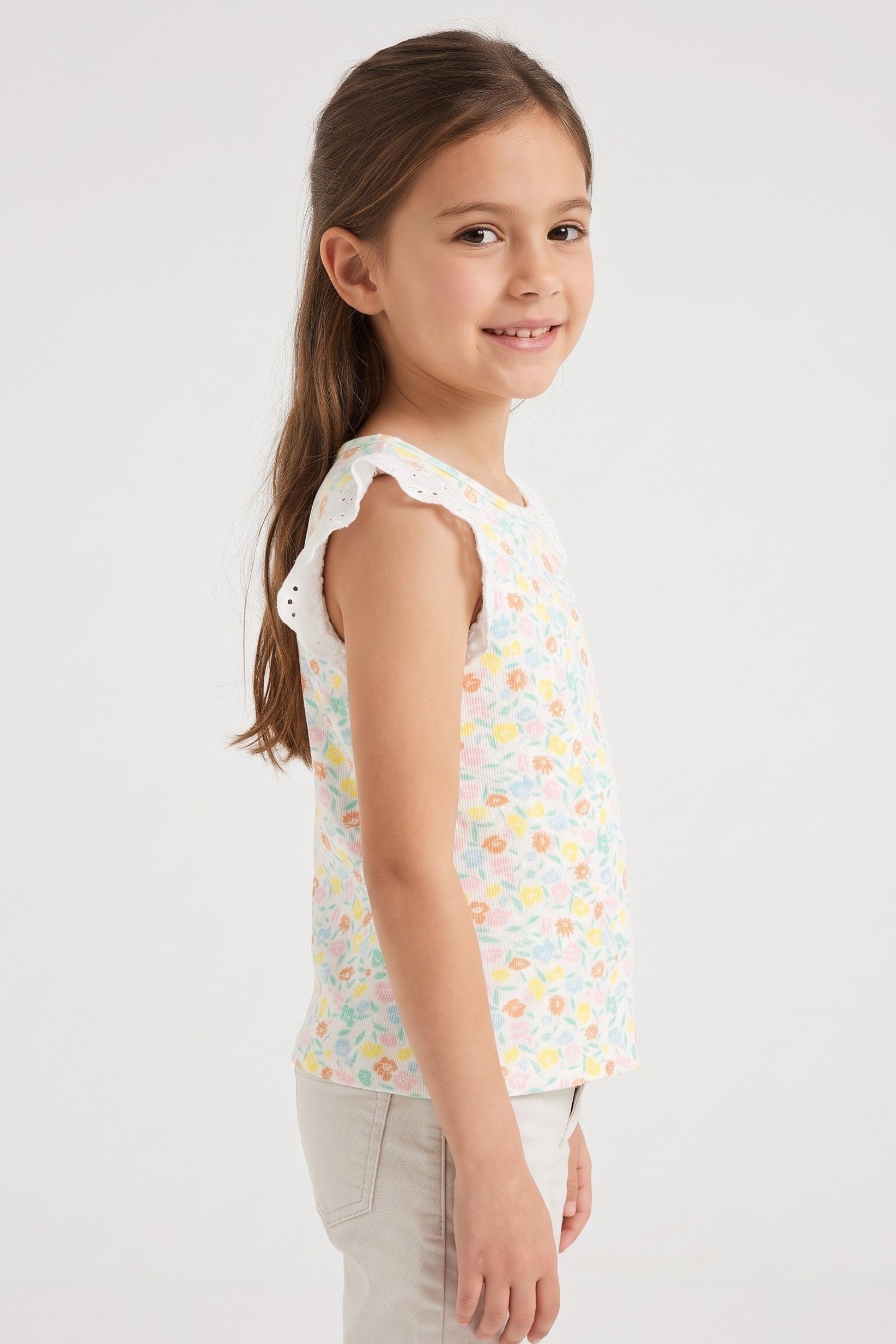 Toddlers Girl Crew Neck Short Sleeve Graphic Print, Multicolor