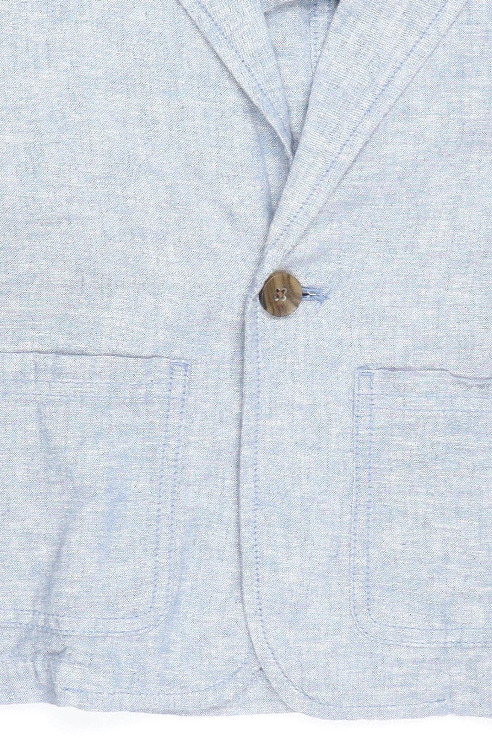 Kids Boy Chambray Jacket Shirt, Light Blue