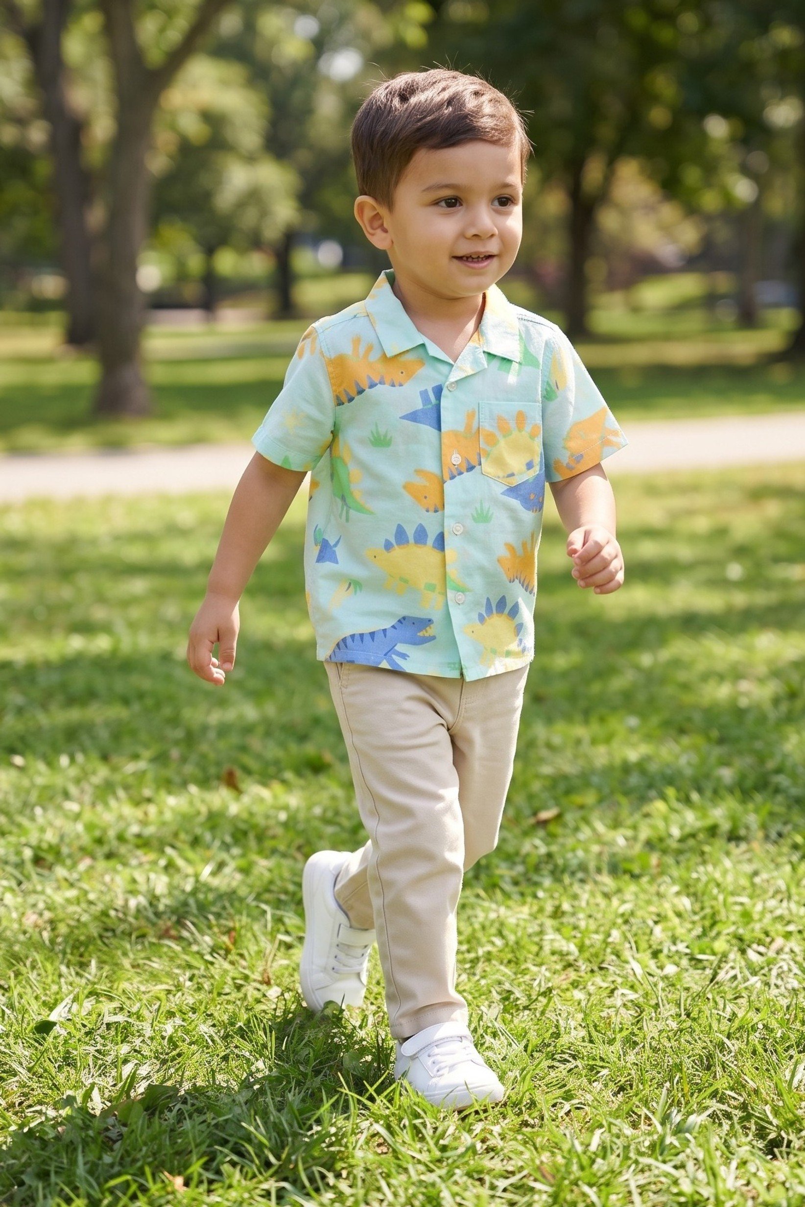 Toddlers Boy Short Sleeve Graphic Print Shirt, Multicolor