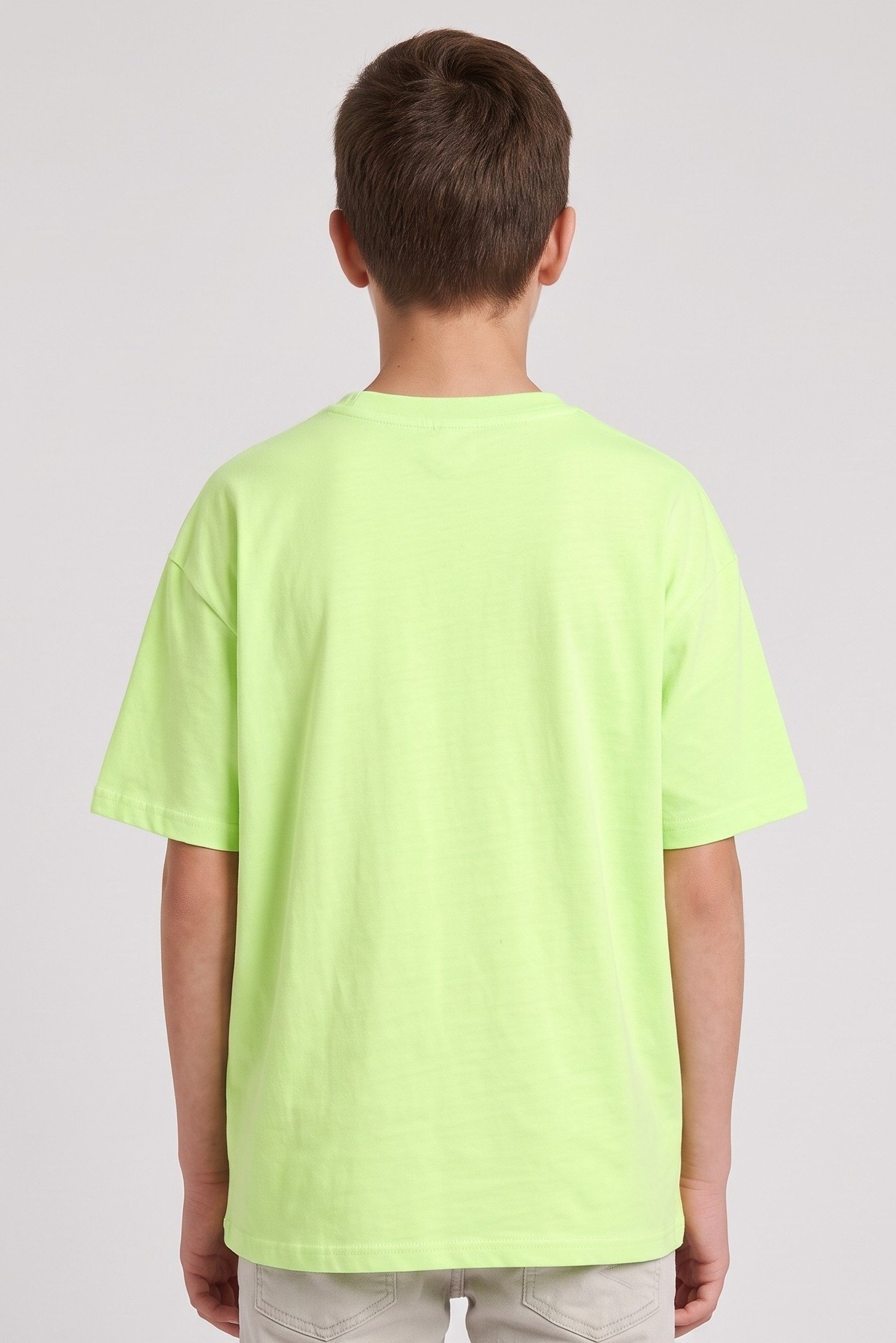 Kids Boy Crew Neck Short Sleeve Plain T-Shirt, Green