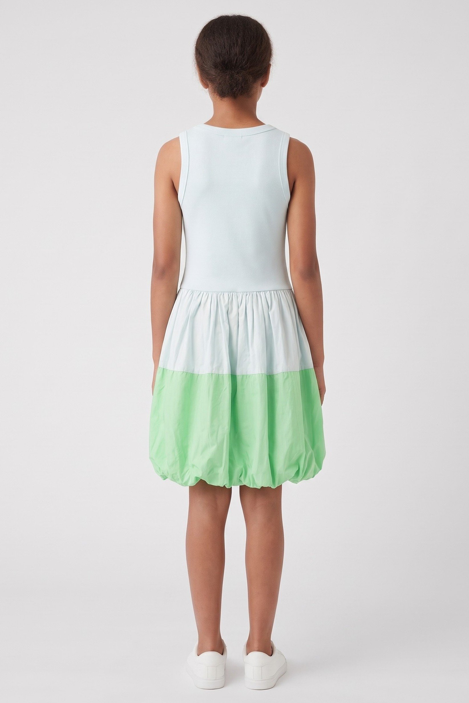 Kids Girl Colorblock Bubble Hem Dress, Multicolor