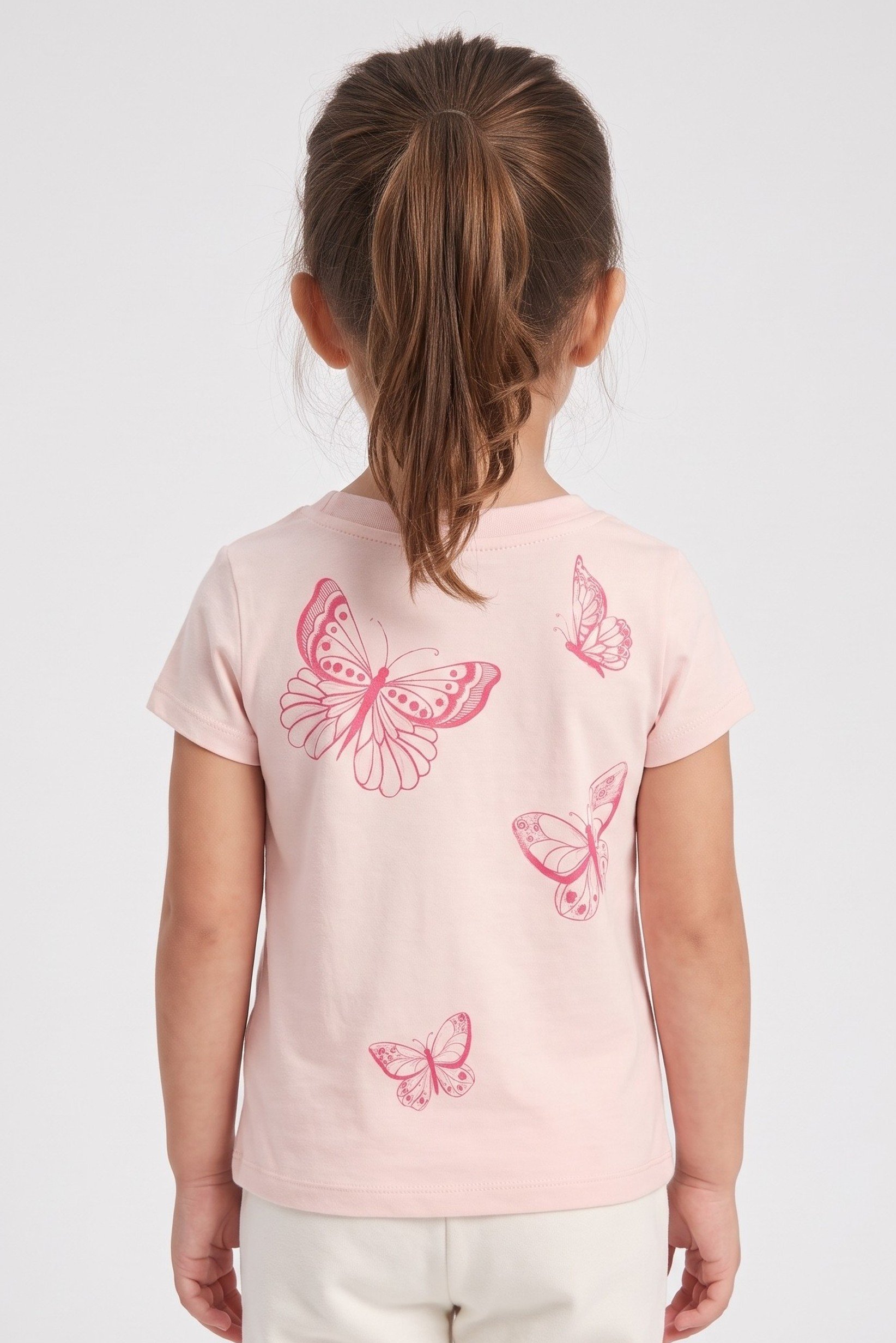 Toddlers Girl Short Sleeve Graphic Print Top, Multicolor